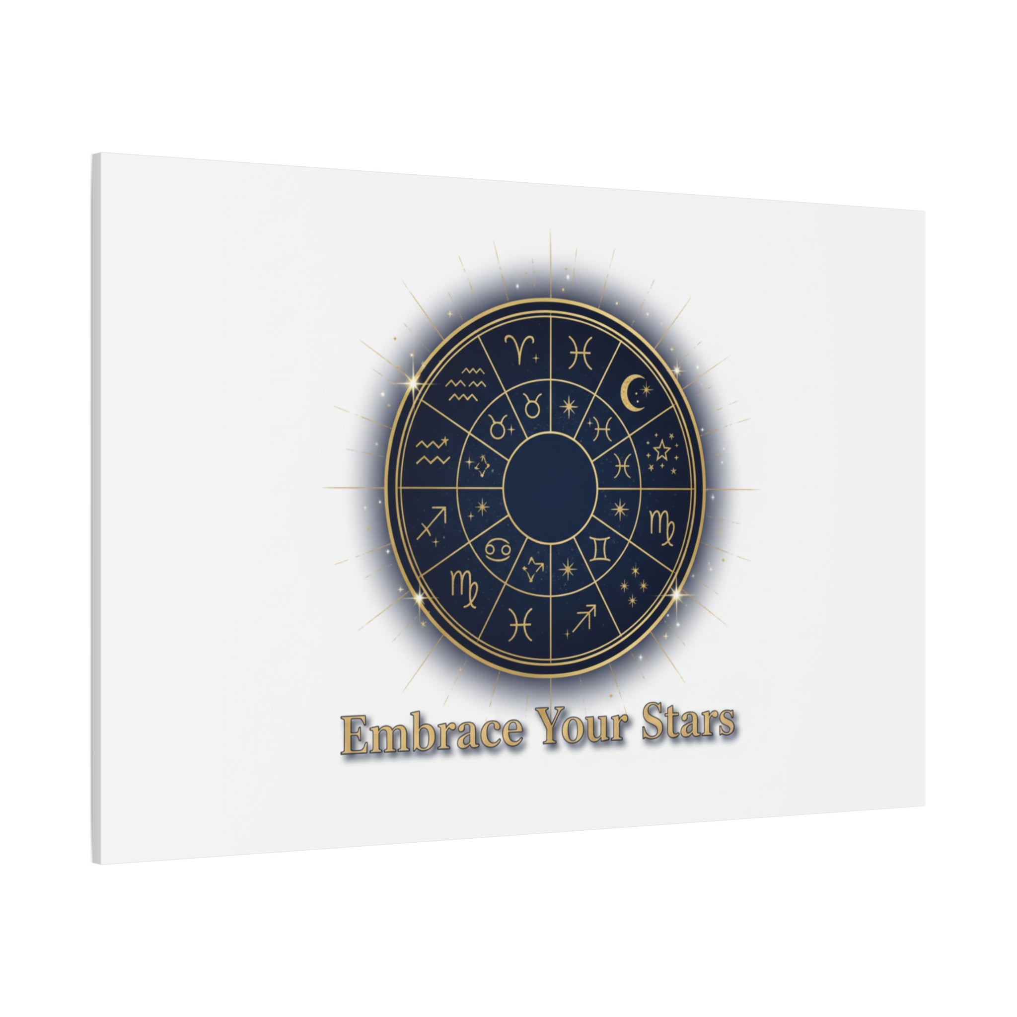 Zodiac Wheel Canvas, Astrology Art Print | Celestial Decor, Constellation Wall Art