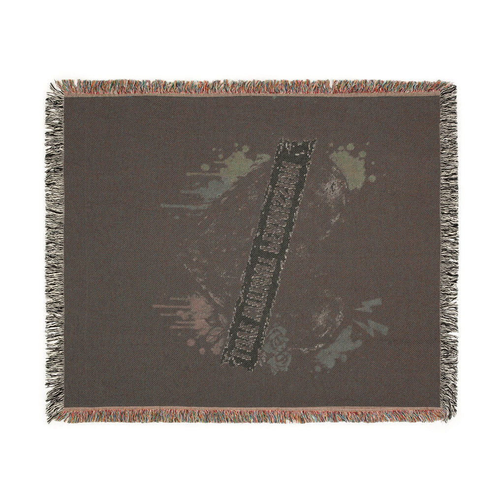 Woven Blanket — 'Live Without Permission' Grunge Throw Blanket