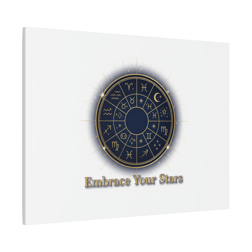 Zodiac Wheel Canvas, Astrology Art Print | Celestial Decor, Constellation Wall Art