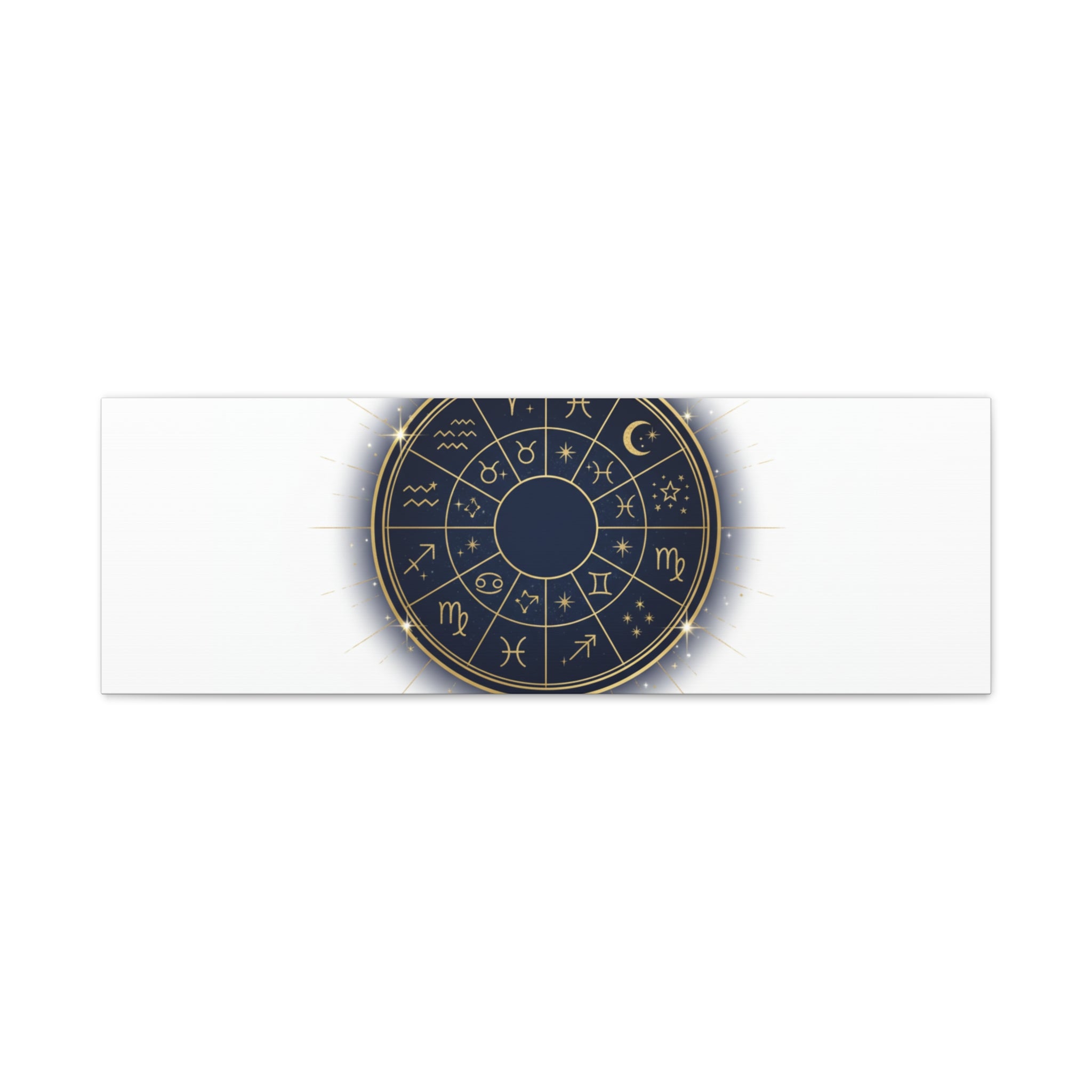 Zodiac Wheel Canvas, Astrology Art Print | Celestial Decor, Constellation Wall Art
