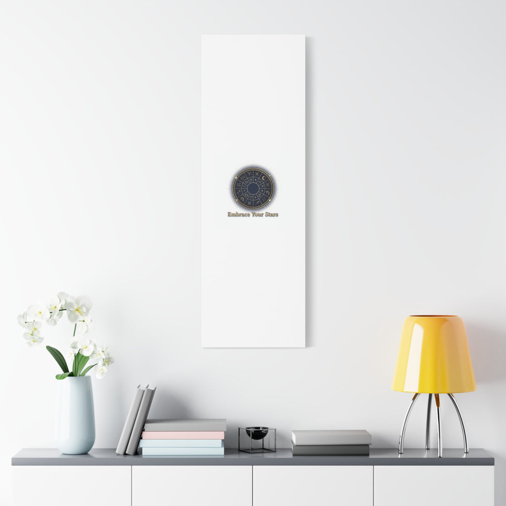 Zodiac Wheel Canvas, Astrology Art Print | Celestial Decor, Constellation Wall Art