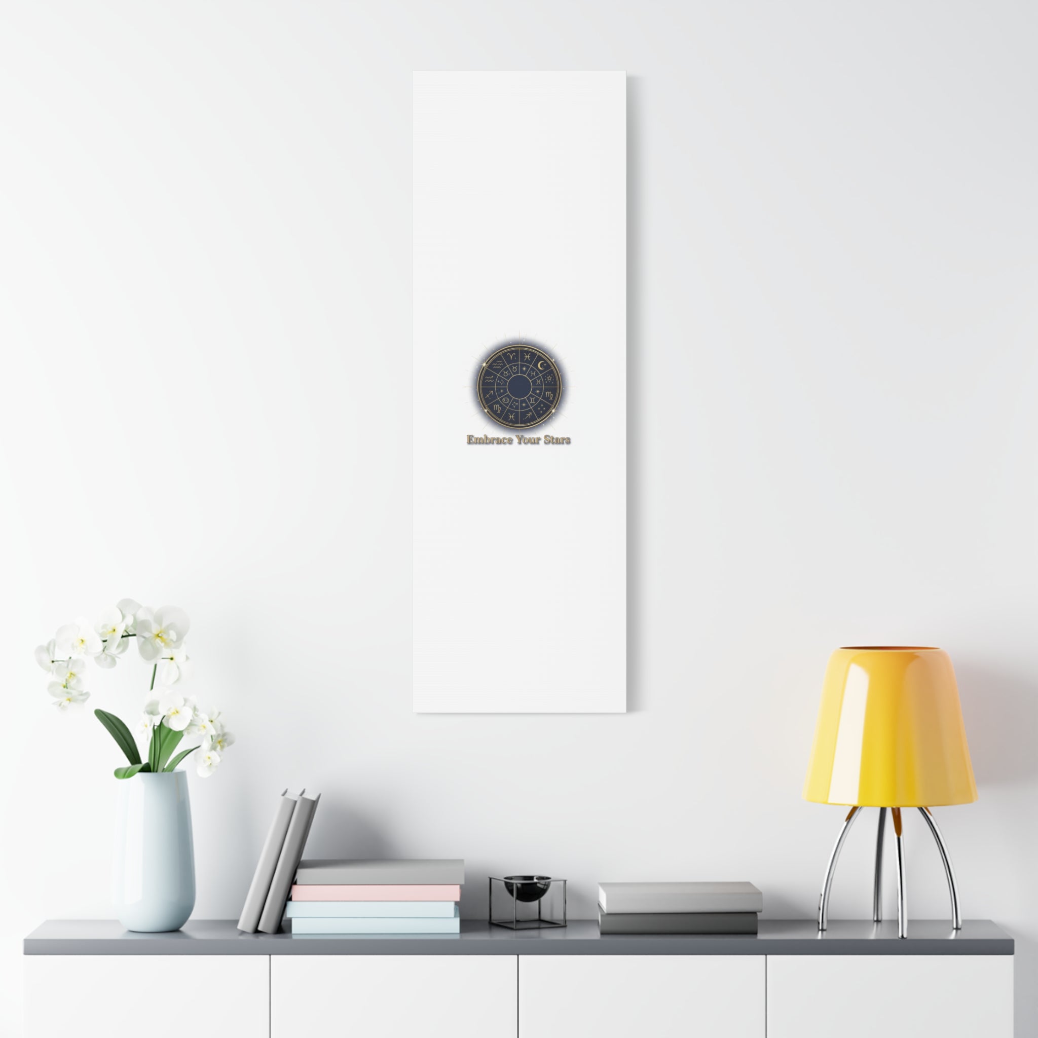 Zodiac Wheel Canvas, Astrology Art Print | Celestial Decor, Constellation Wall Art