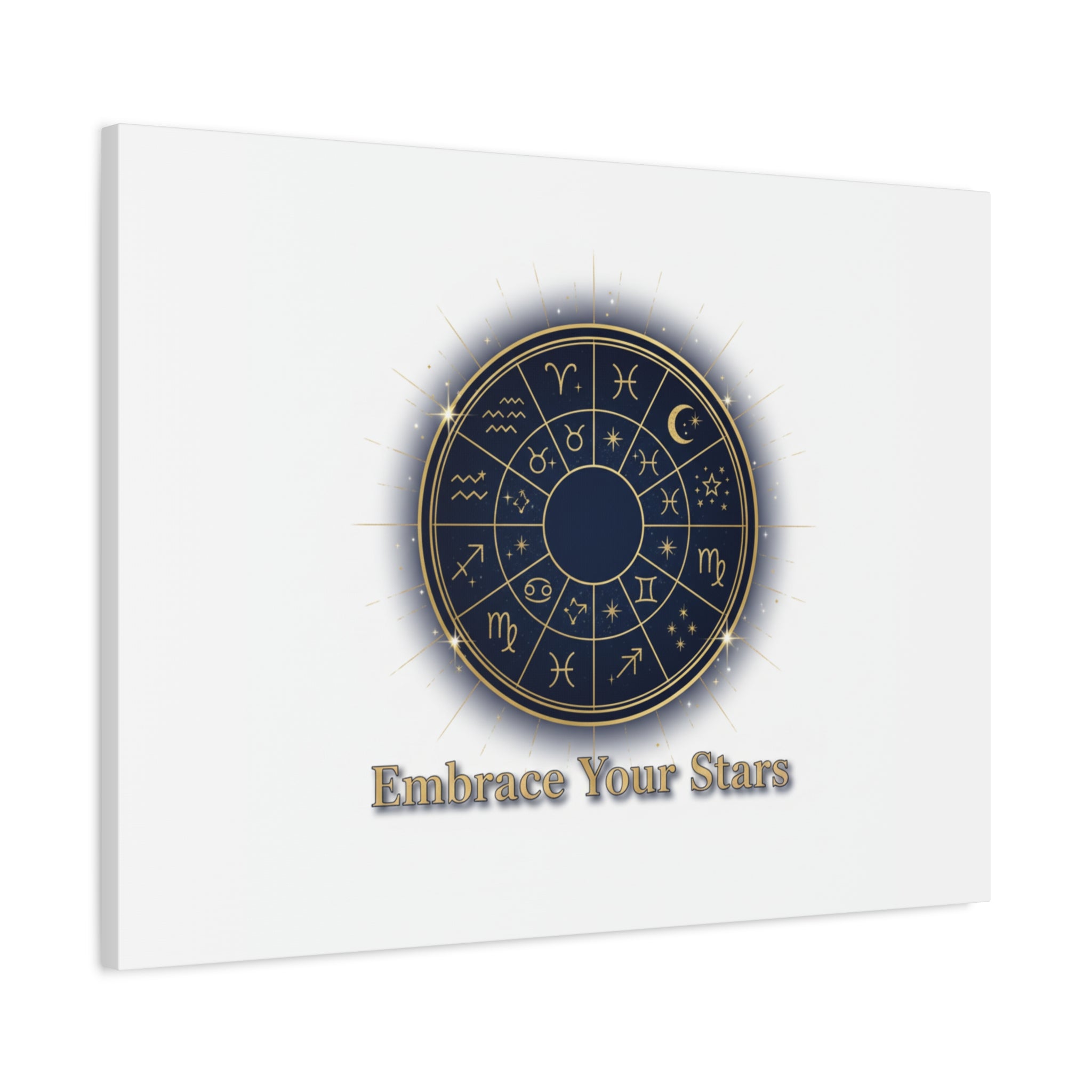 Zodiac Wheel Canvas, Astrology Art Print | Celestial Decor, Constellation Wall Art