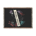 Woven Blanket — 'Live Without Permission' Grunge Throw Blanket