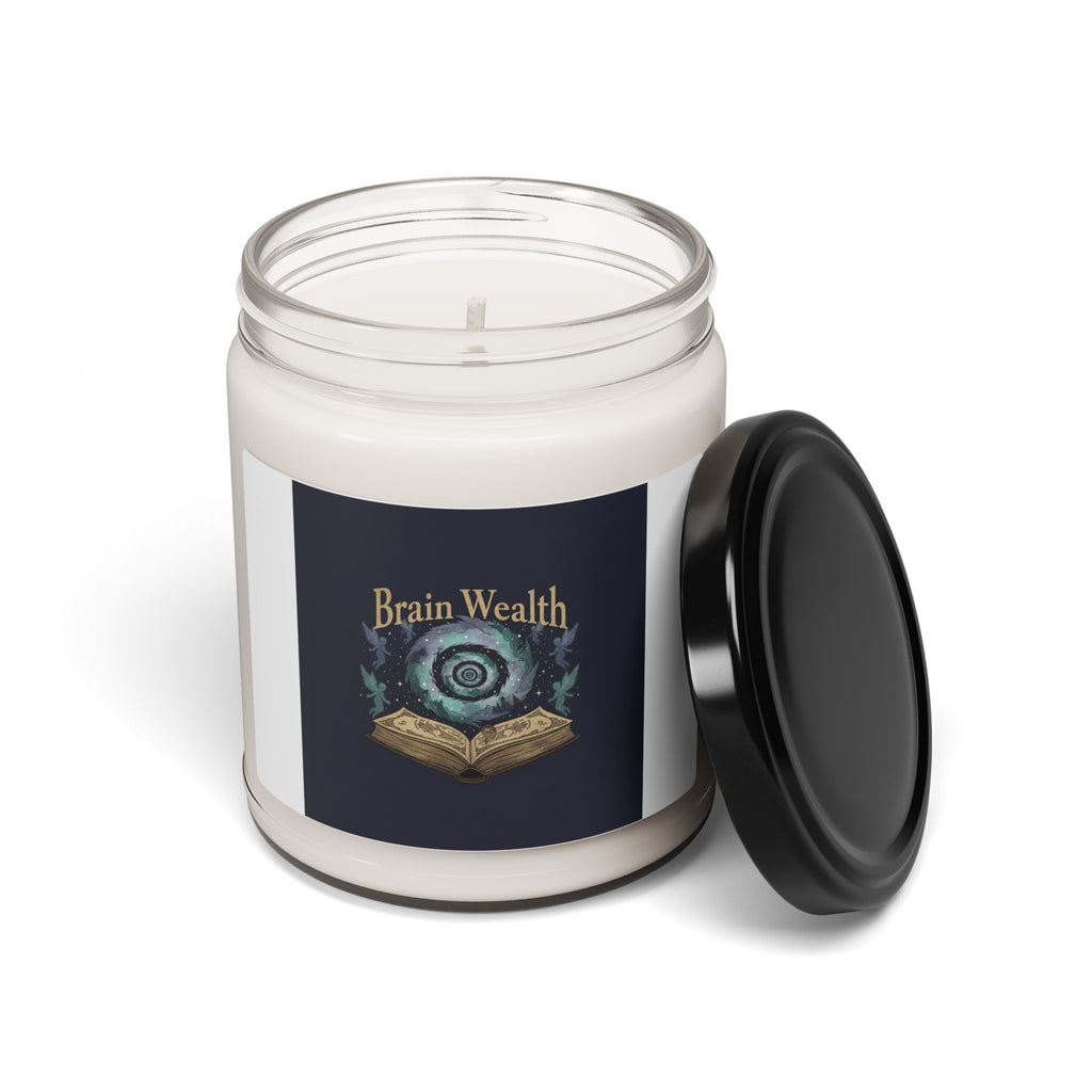 Brain Wealth candle | Soy Candle, Surreal Academia, Melting Books, Vintage Crest
