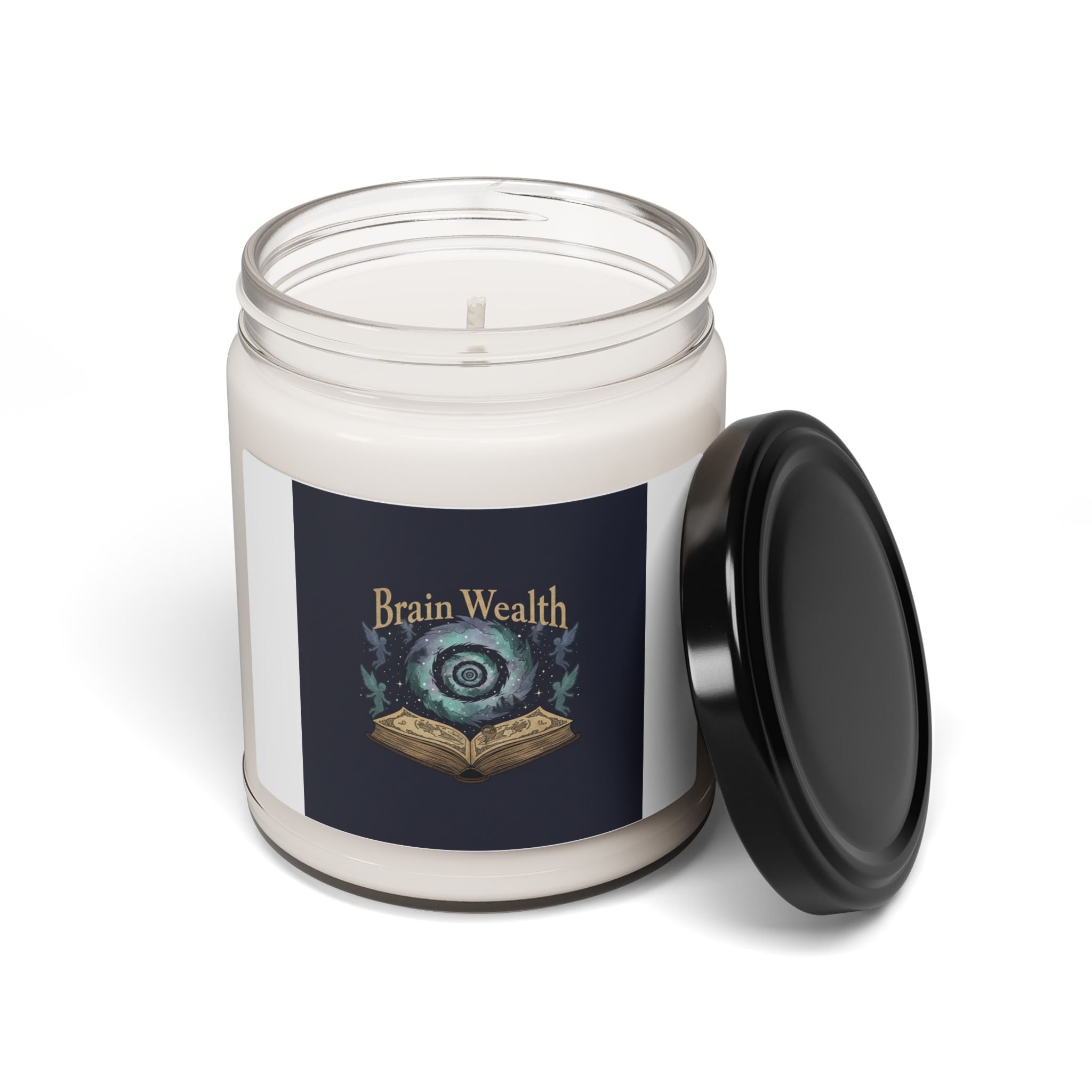 Brain Wealth candle | Soy Candle, Surreal Academia, Melting Books, Vintage Crest