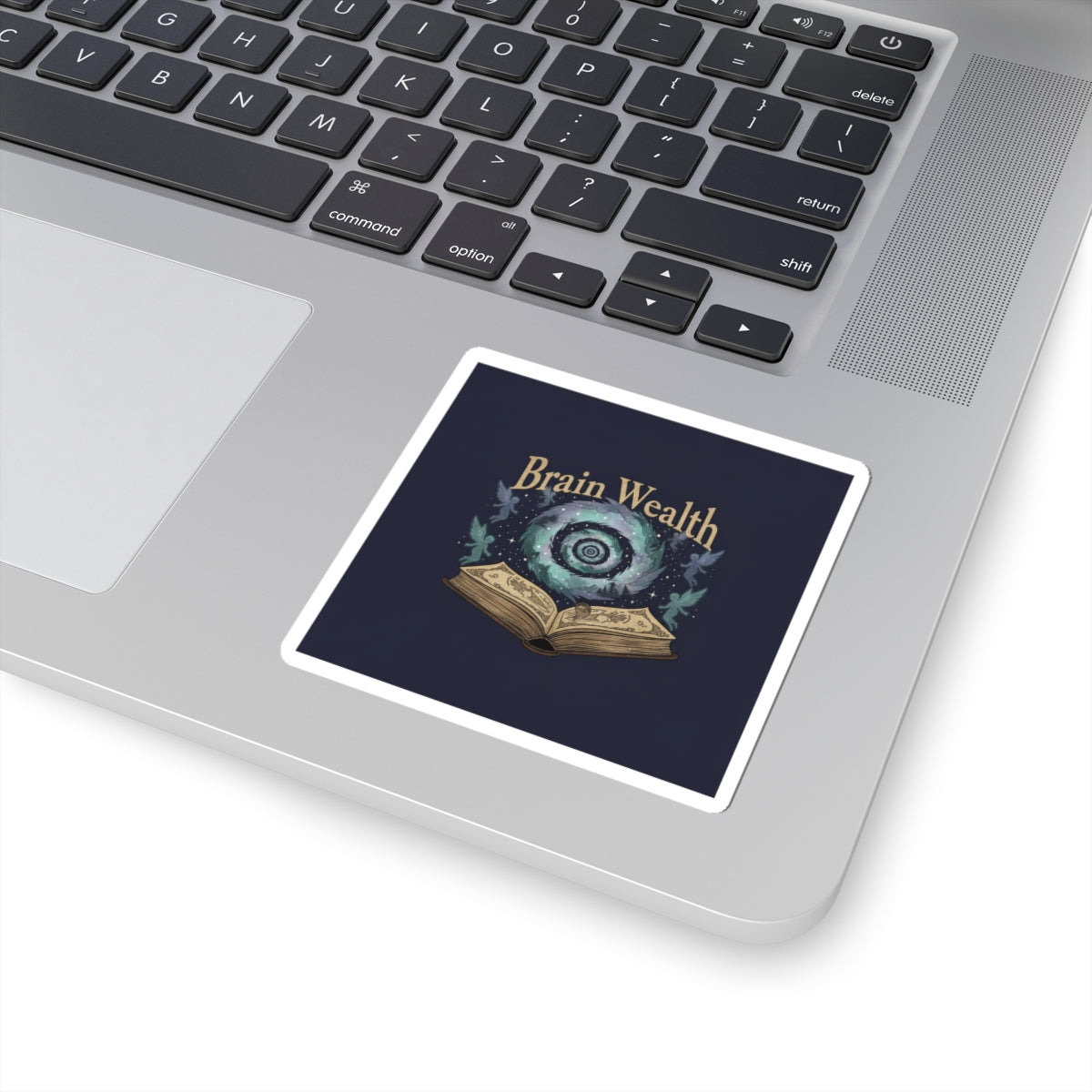 Brain Wealth Sticker | Surreal Academia, Melting Books, Vintage Crest