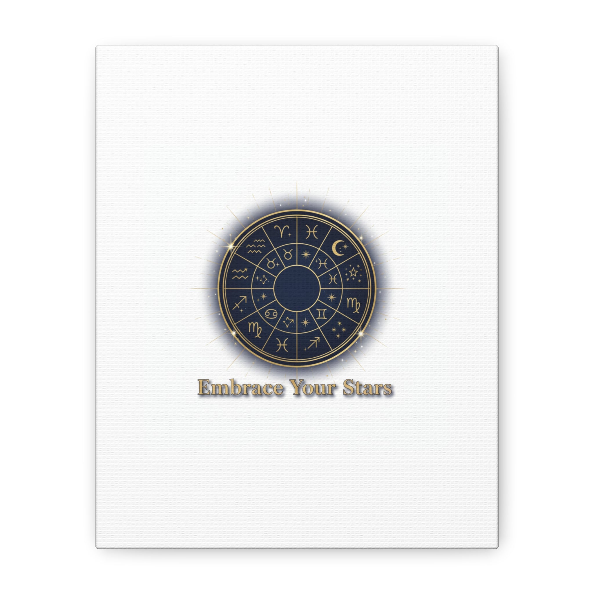 Zodiac Wheel Canvas, Astrology Art Print | Celestial Decor, Constellation Wall Art