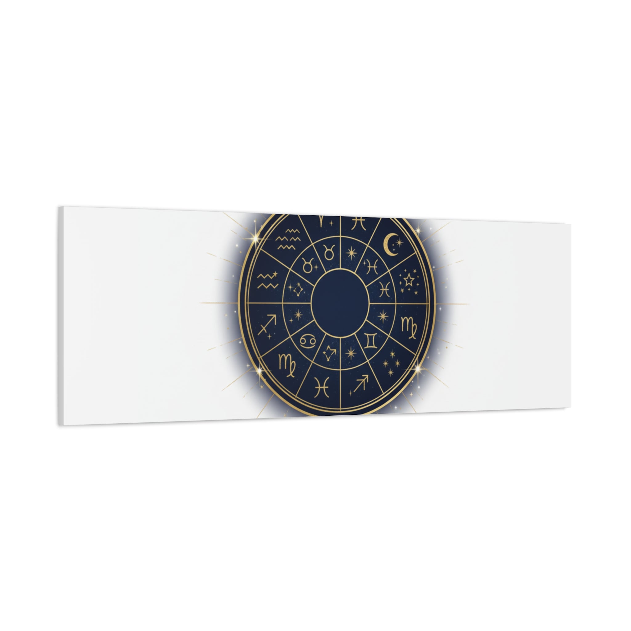 Zodiac Wheel Canvas, Astrology Art Print | Celestial Decor, Constellation Wall Art
