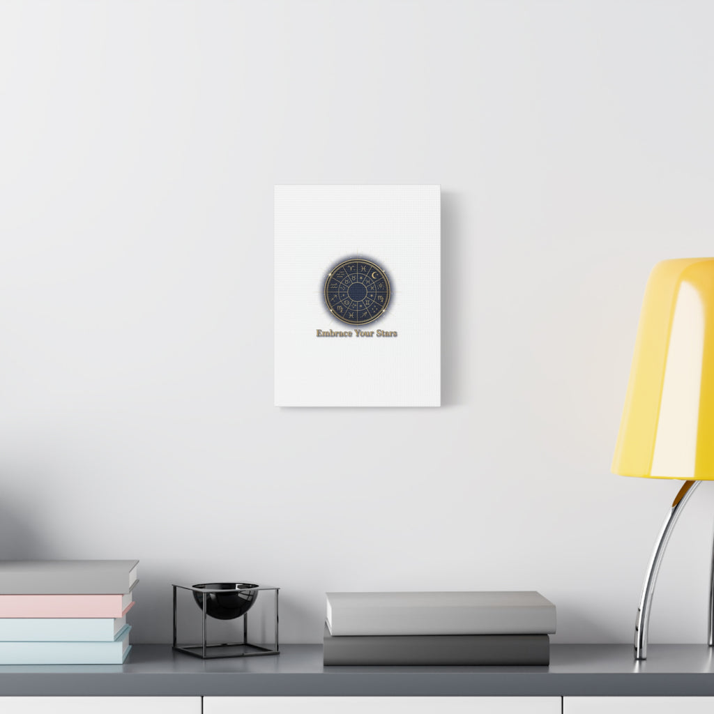Zodiac Wheel Canvas, Astrology Art Print | Celestial Decor, Constellation Wall Art