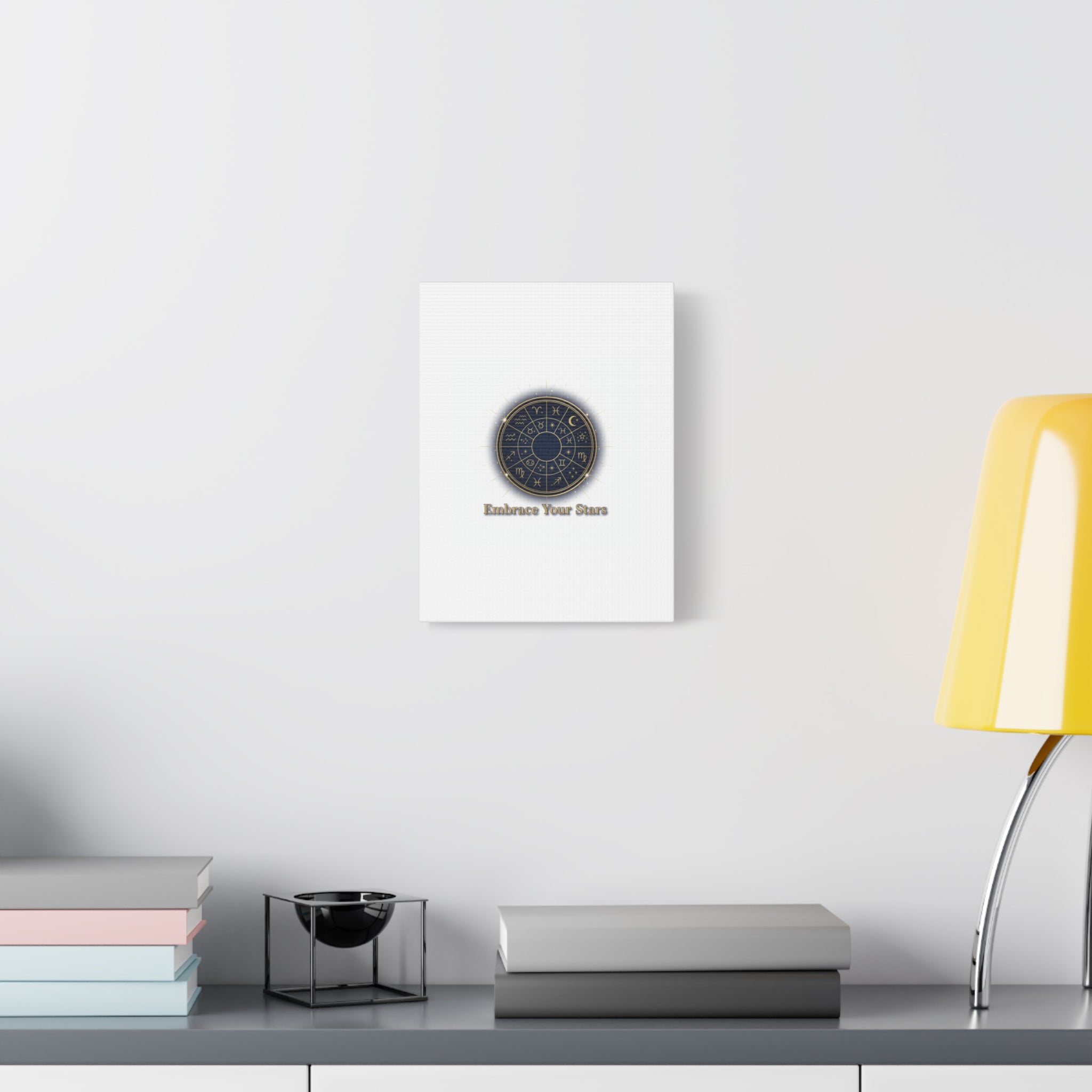 Zodiac Wheel Canvas, Astrology Art Print | Celestial Decor, Constellation Wall Art