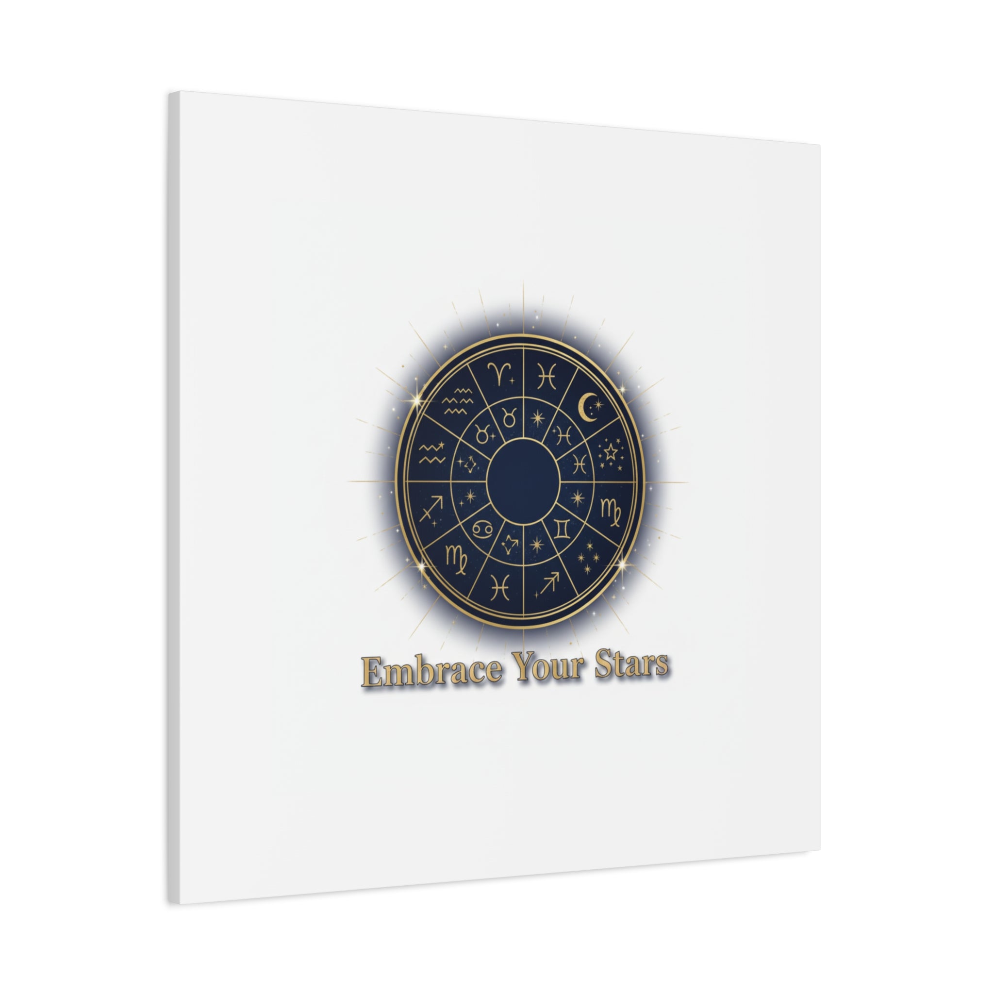Zodiac Wheel Canvas, Astrology Art Print | Celestial Decor, Constellation Wall Art