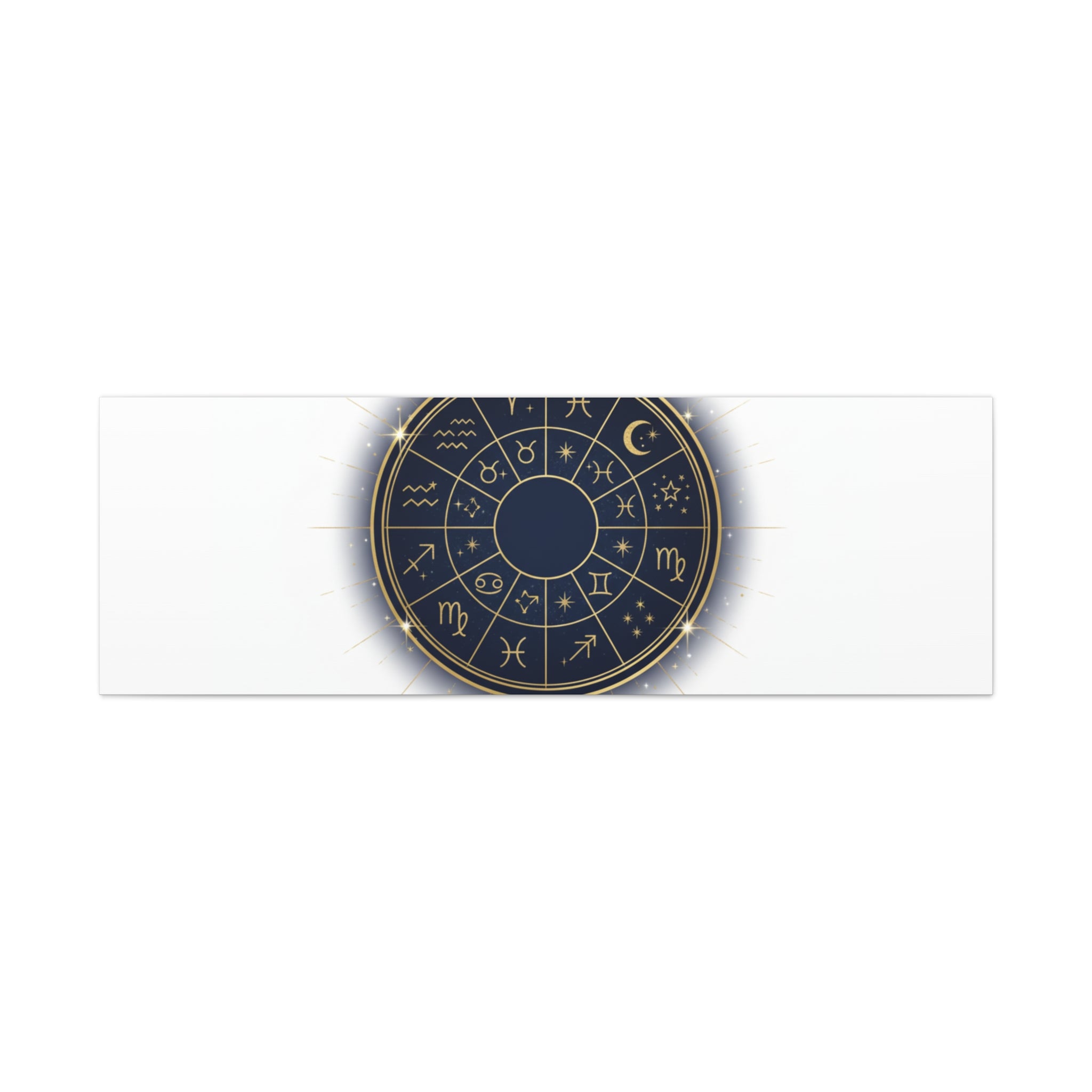 Zodiac Wheel Canvas, Astrology Art Print | Celestial Decor, Constellation Wall Art