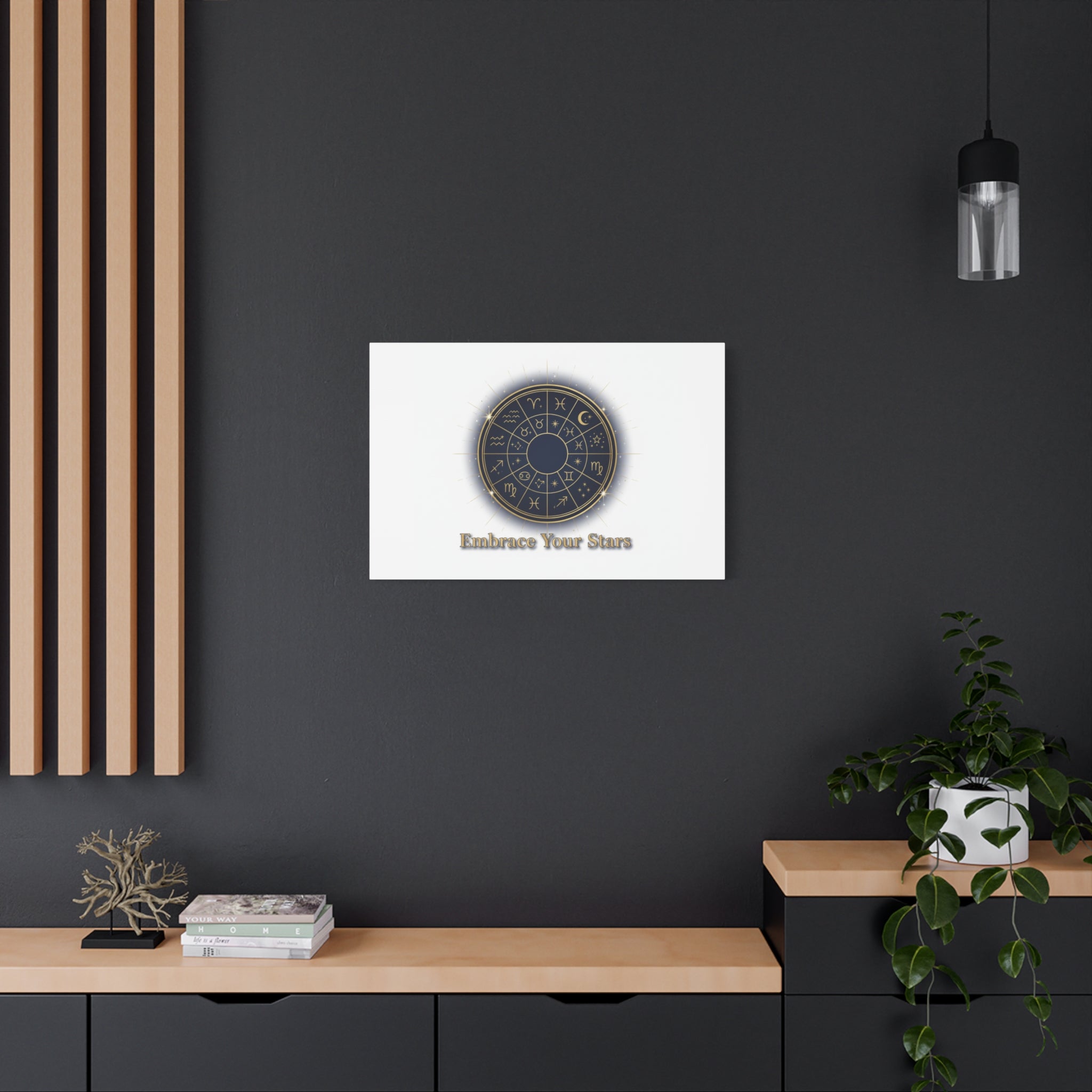 Zodiac Wheel Canvas, Astrology Art Print | Celestial Decor, Constellation Wall Art