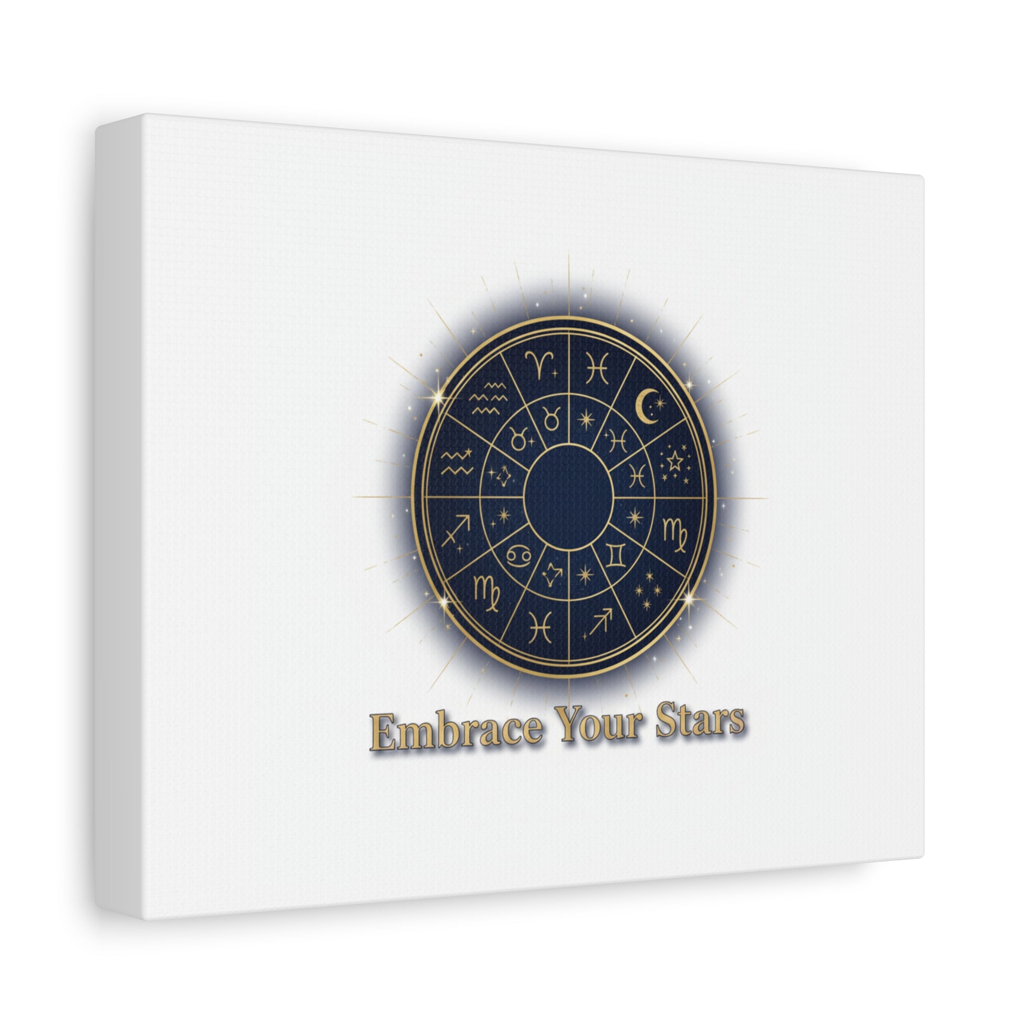 Zodiac Wheel Canvas, Astrology Art Print | Celestial Decor, Constellation Wall Art