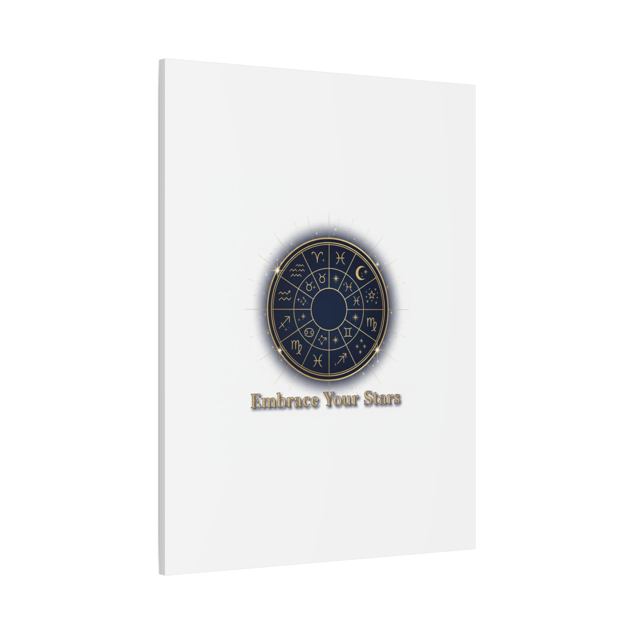 Zodiac Wheel Canvas, Astrology Art Print | Celestial Decor, Constellation Wall Art