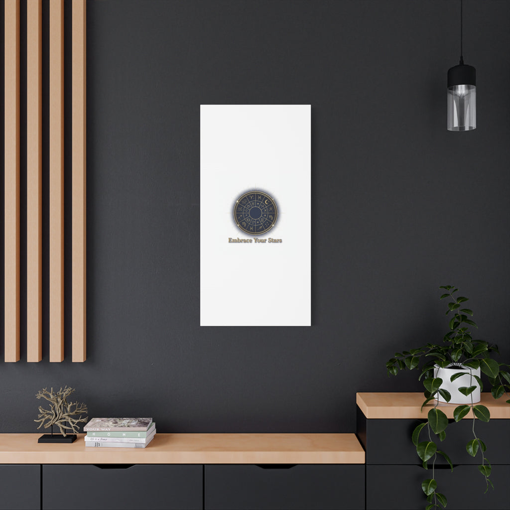 Zodiac Wheel Canvas, Astrology Art Print | Celestial Decor, Constellation Wall Art