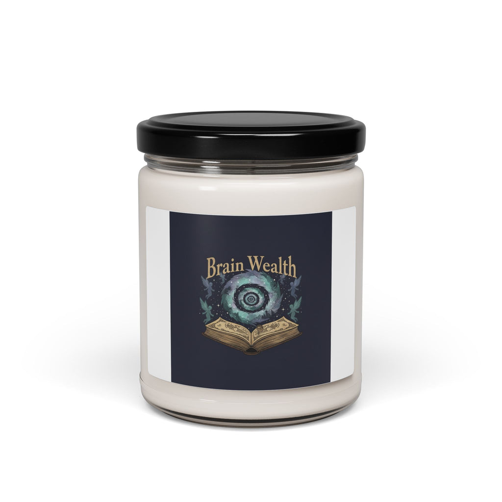 Brain Wealth candle | Soy Candle, Surreal Academia, Melting Books, Vintage Crest