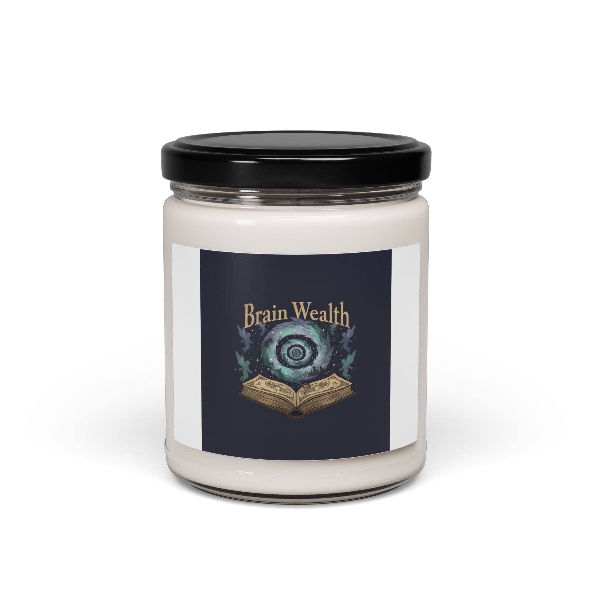 Brain Wealth candle | Soy Candle, Surreal Academia, Melting Books, Vintage Crest