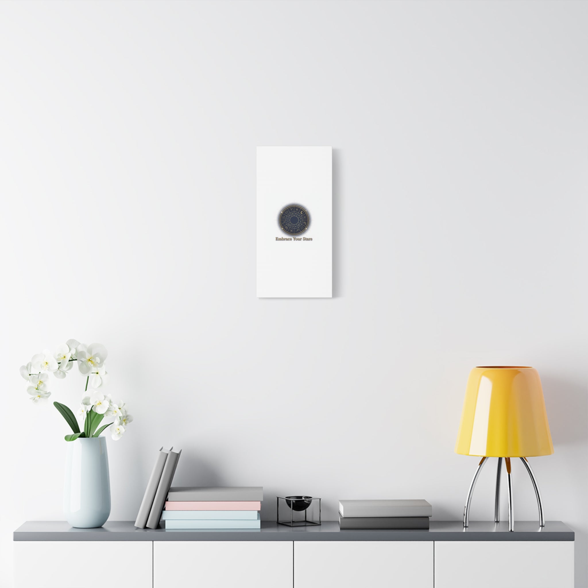 Zodiac Wheel Canvas, Astrology Art Print | Celestial Decor, Constellation Wall Art