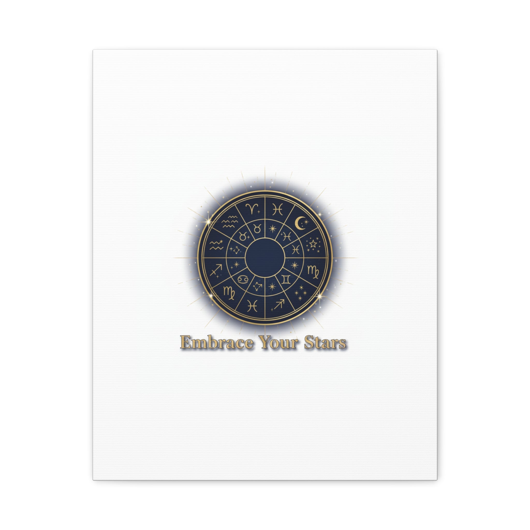 Zodiac Wheel Canvas, Astrology Art Print | Celestial Decor, Constellation Wall Art