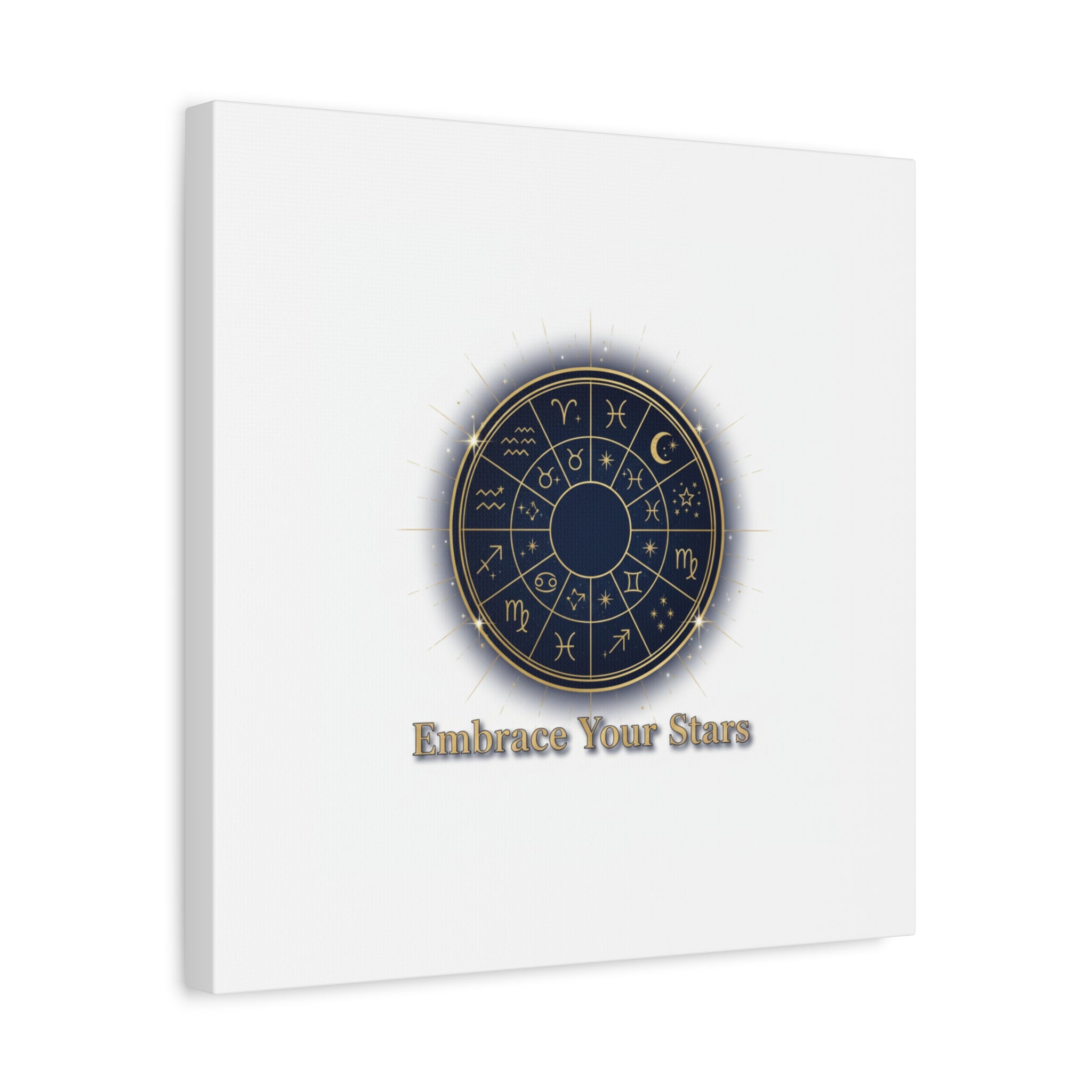 Zodiac Wheel Canvas, Astrology Art Print | Celestial Decor, Constellation Wall Art