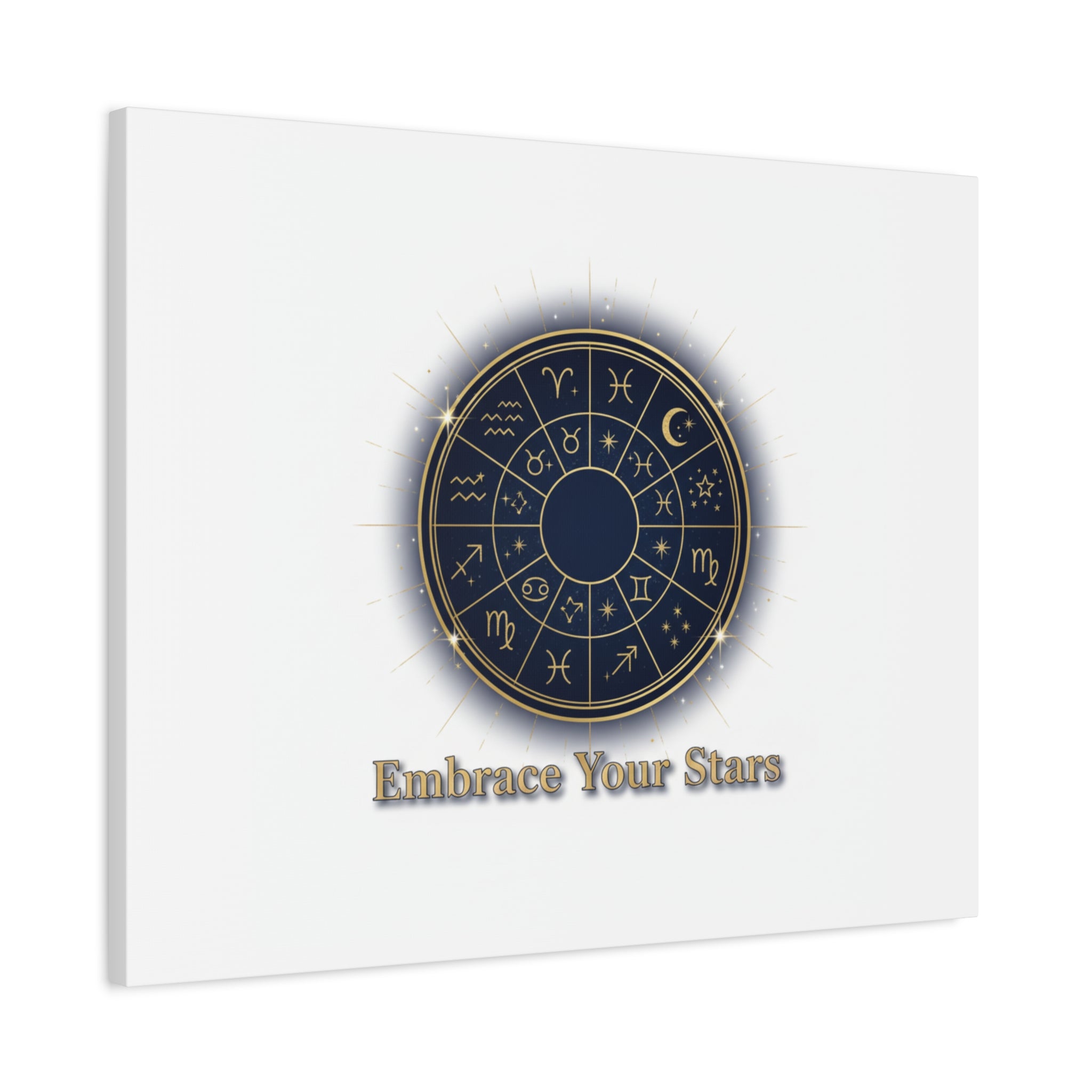 Zodiac Wheel Canvas, Astrology Art Print | Celestial Decor, Constellation Wall Art