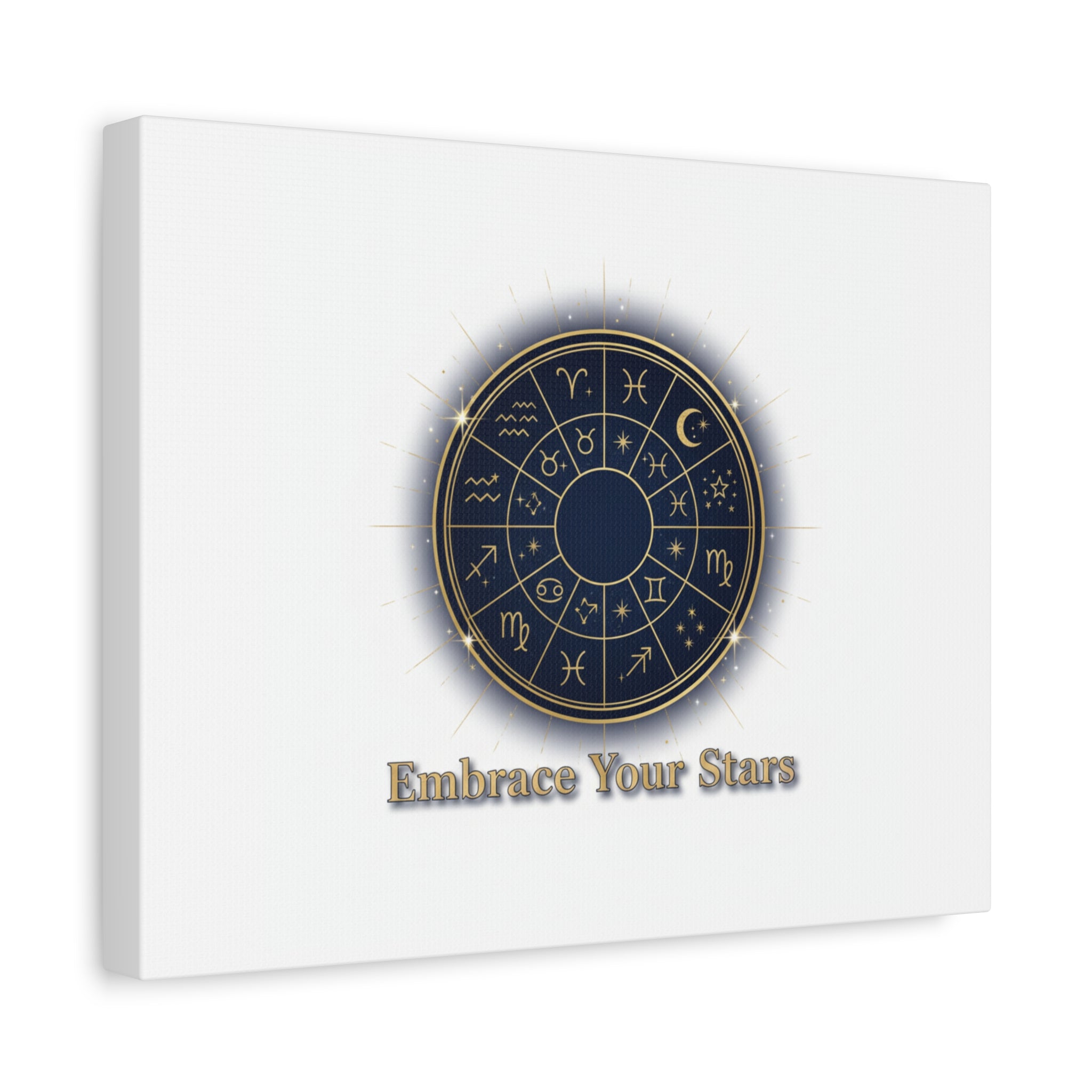 Zodiac Wheel Canvas, Astrology Art Print | Celestial Decor, Constellation Wall Art