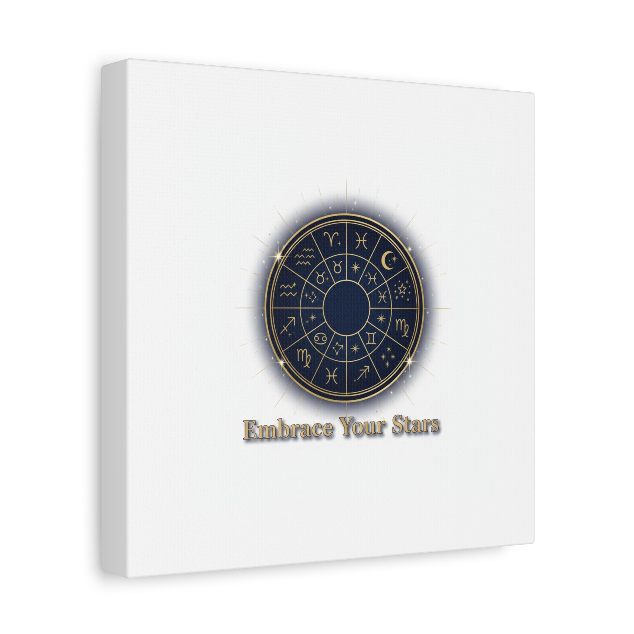 Zodiac Wheel Canvas, Astrology Art Print | Celestial Decor, Constellation Wall Art