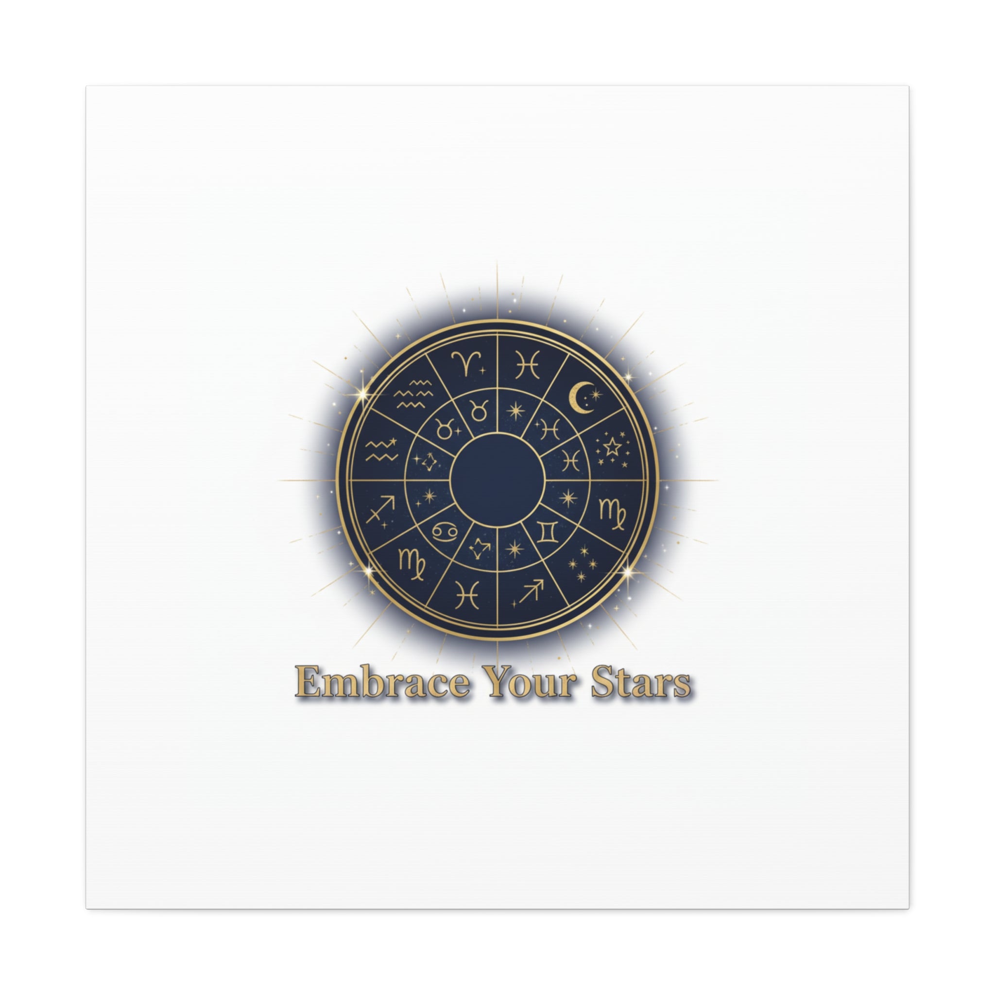 Zodiac Wheel Canvas, Astrology Art Print | Celestial Decor, Constellation Wall Art