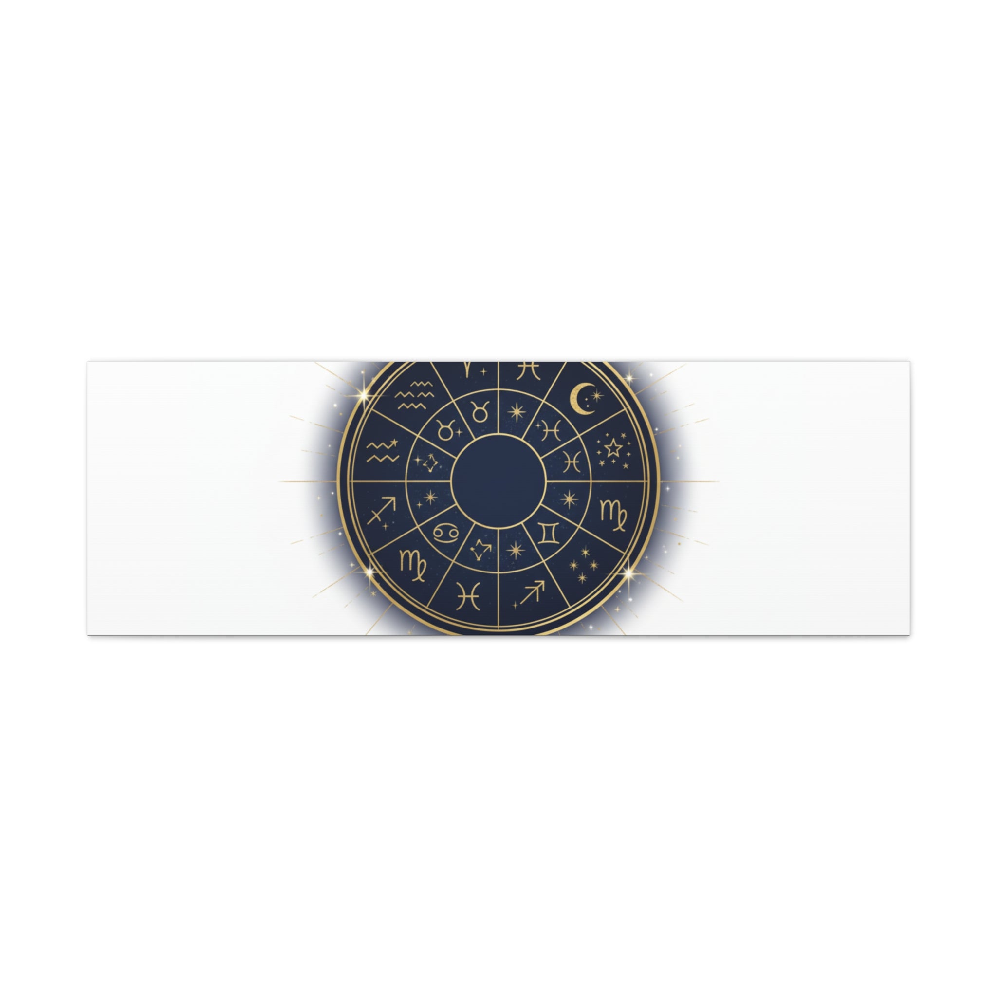 Zodiac Wheel Canvas, Astrology Art Print | Celestial Decor, Constellation Wall Art
