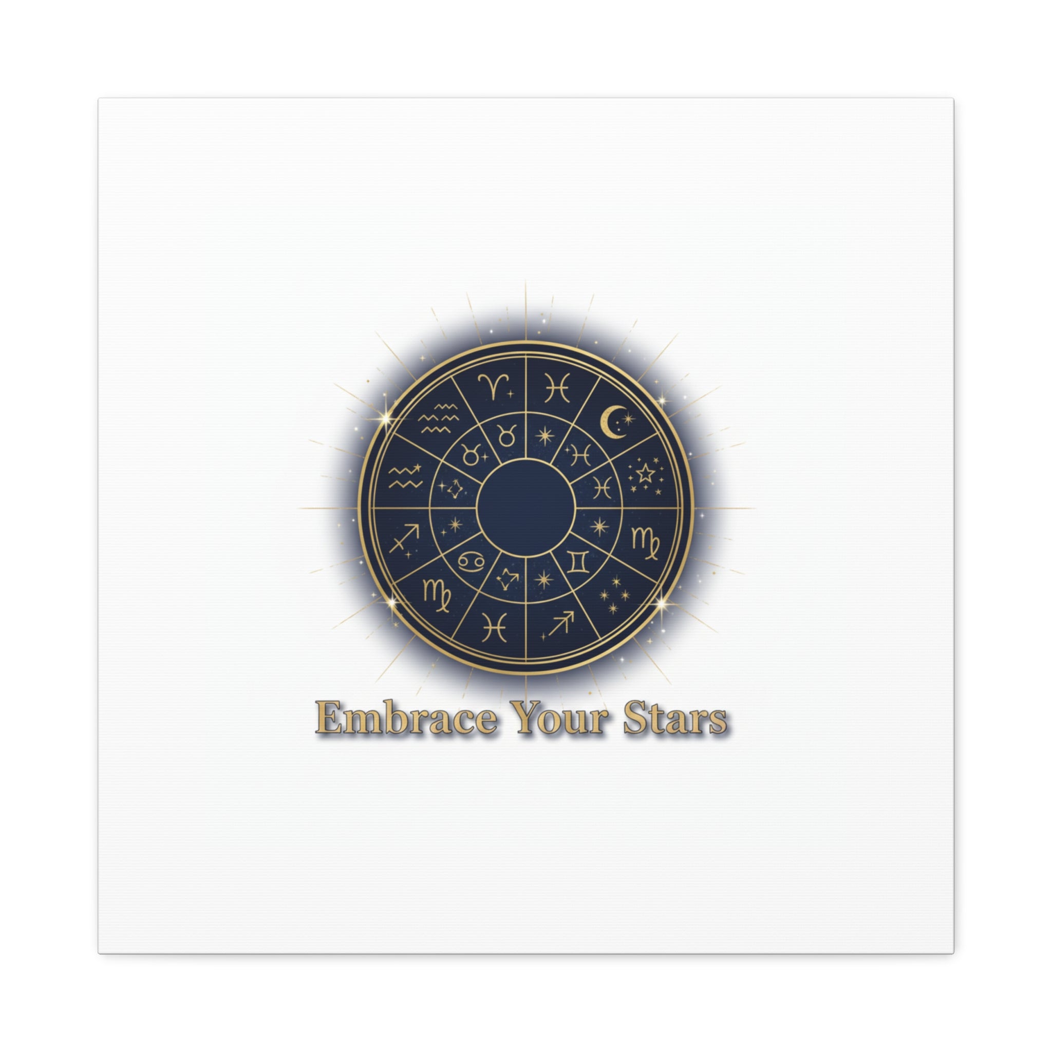 Zodiac Wheel Canvas, Astrology Art Print | Celestial Decor, Constellation Wall Art