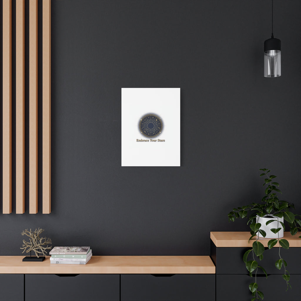 Zodiac Wheel Canvas, Astrology Art Print | Celestial Decor, Constellation Wall Art