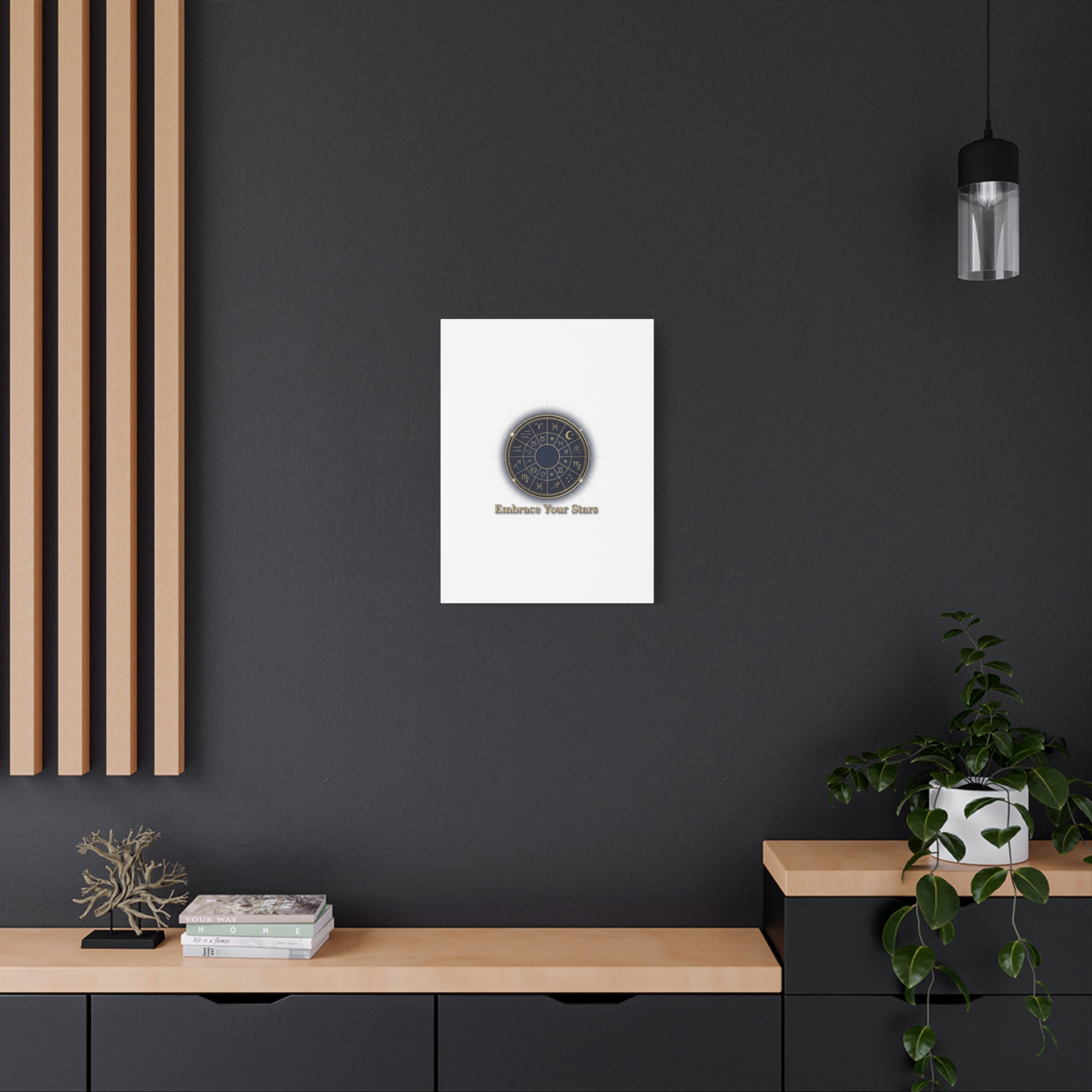 Zodiac Wheel Canvas, Astrology Art Print | Celestial Decor, Constellation Wall Art