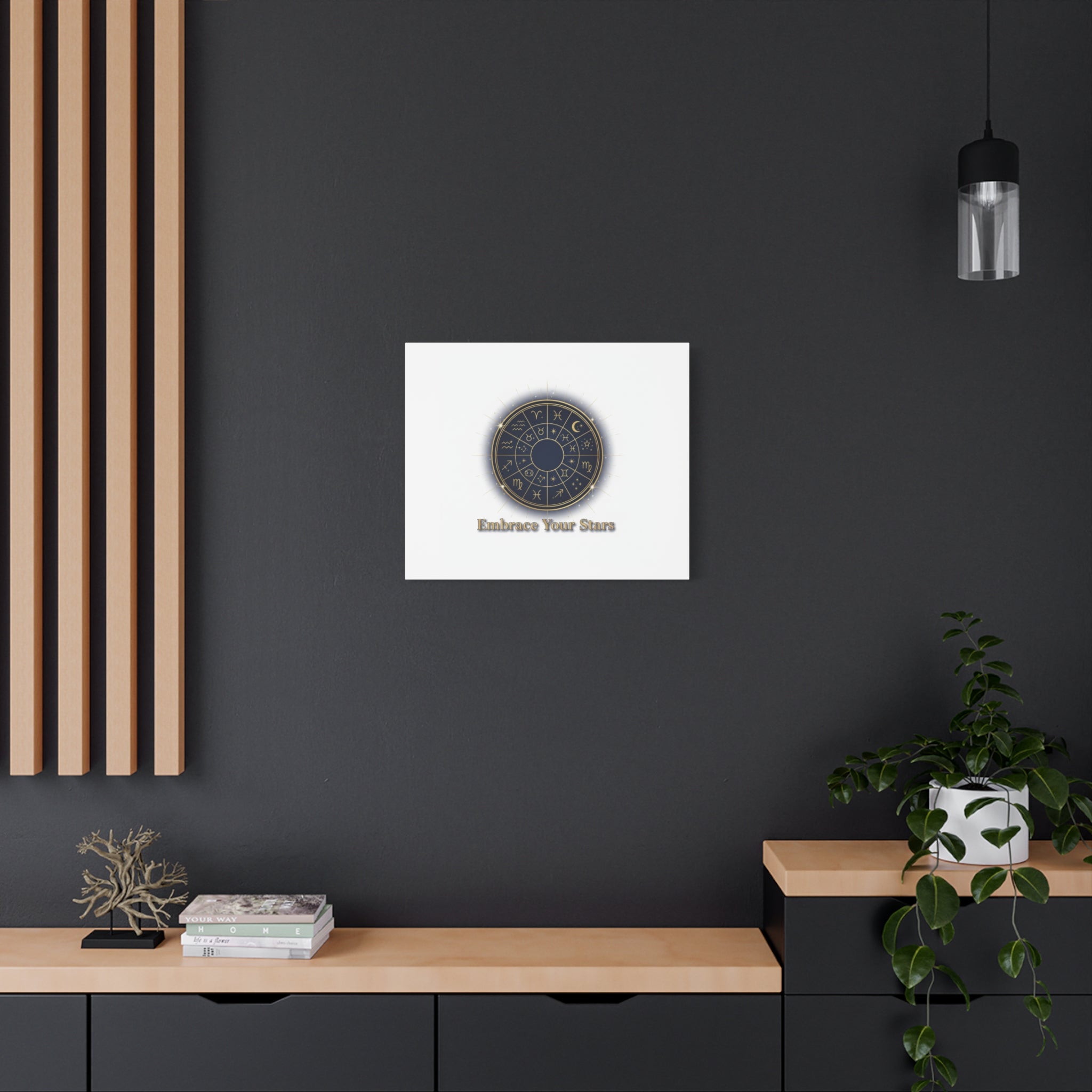 Zodiac Wheel Canvas, Astrology Art Print | Celestial Decor, Constellation Wall Art