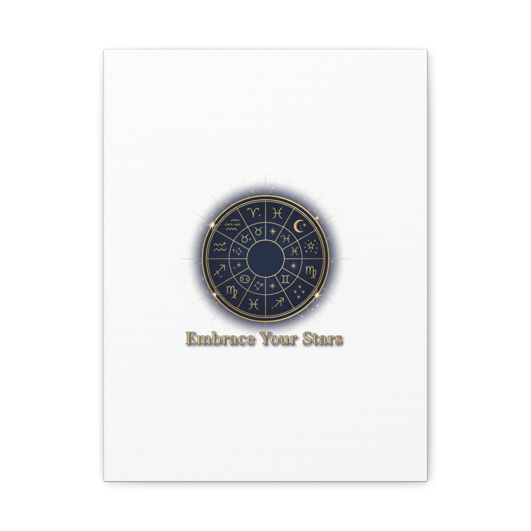 Zodiac Wheel Canvas, Astrology Art Print | Celestial Decor, Constellation Wall Art