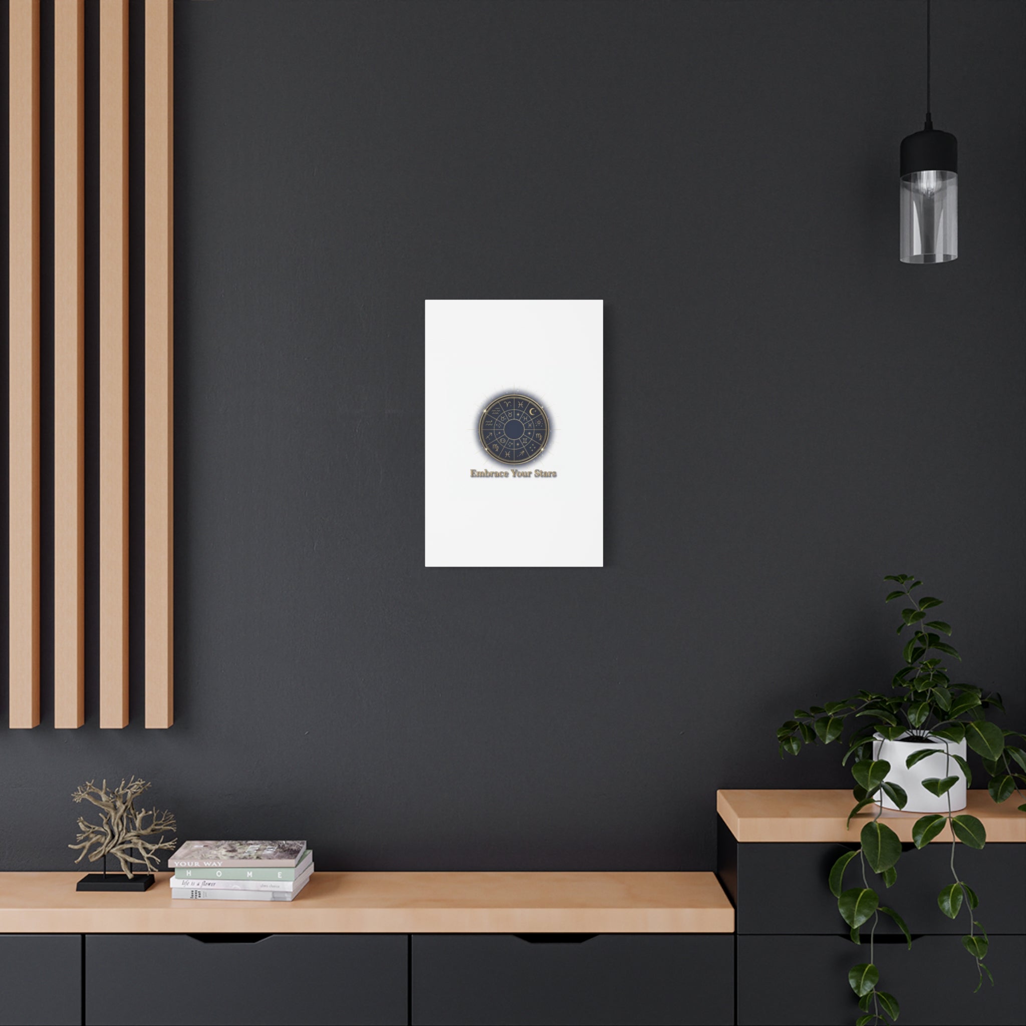Zodiac Wheel Canvas, Astrology Art Print | Celestial Decor, Constellation Wall Art