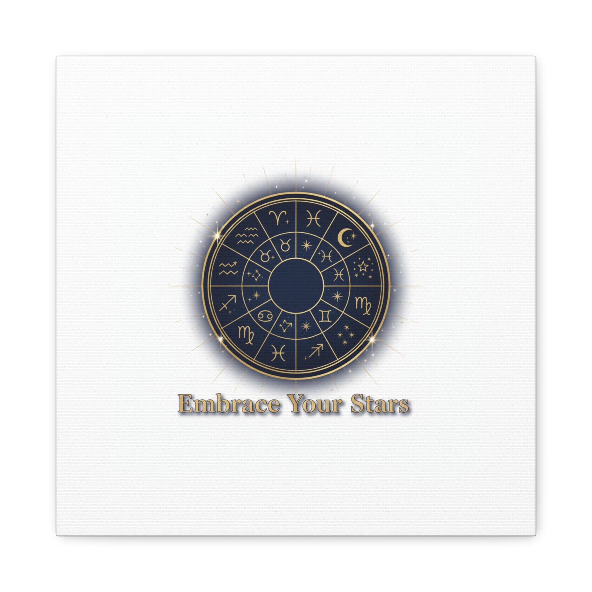 Zodiac Wheel Canvas, Astrology Art Print | Celestial Decor, Constellation Wall Art