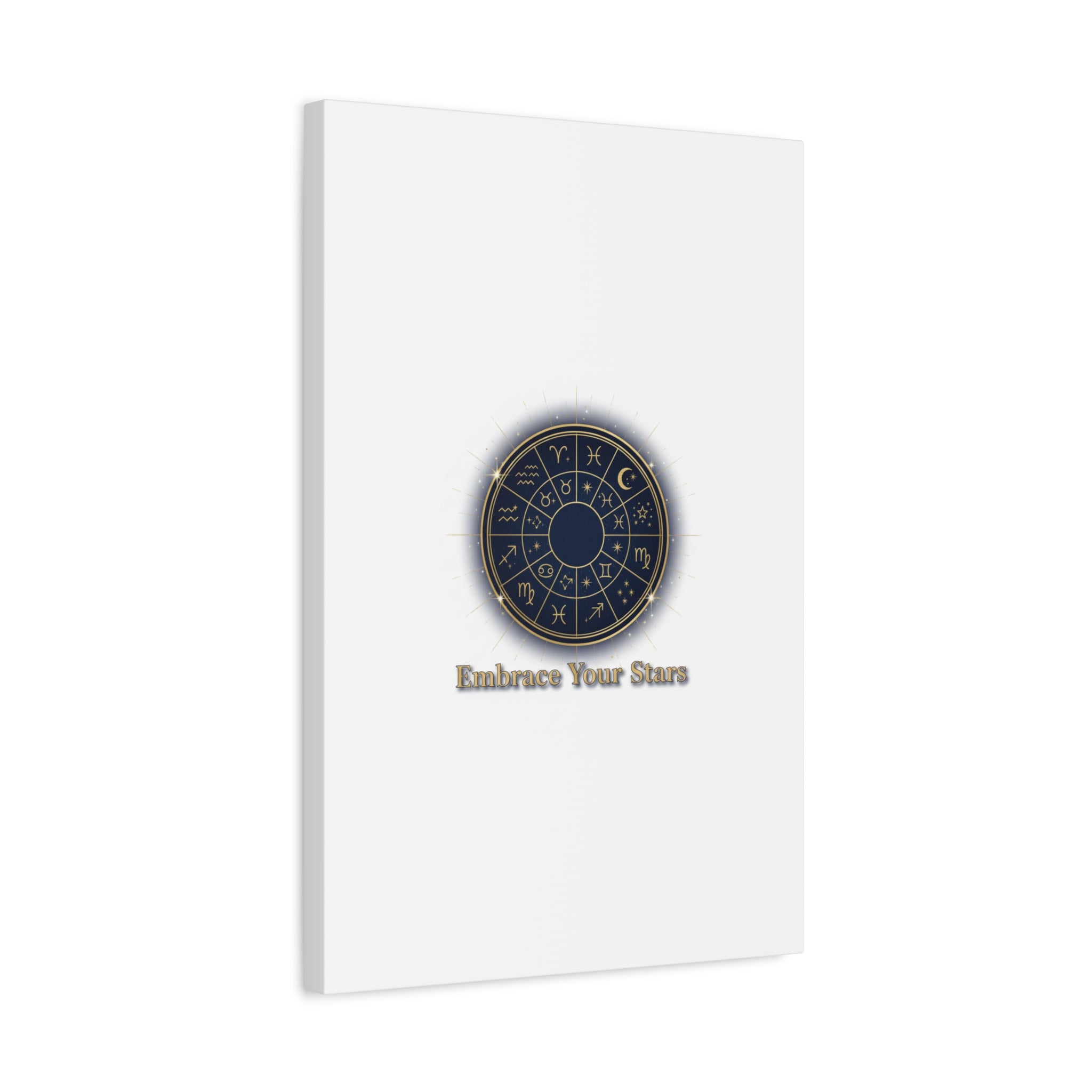 Zodiac Wheel Canvas, Astrology Art Print | Celestial Decor, Constellation Wall Art