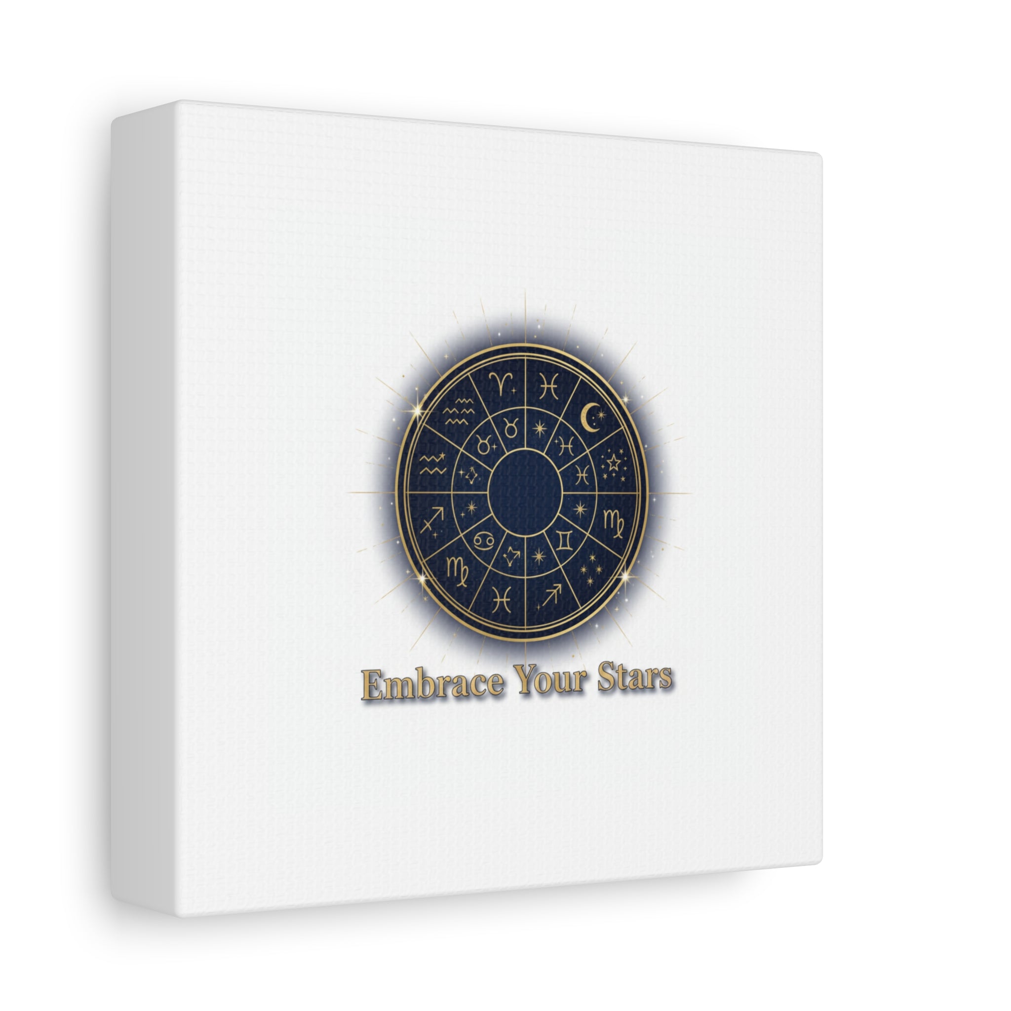 Zodiac Wheel Canvas, Astrology Art Print | Celestial Decor, Constellation Wall Art