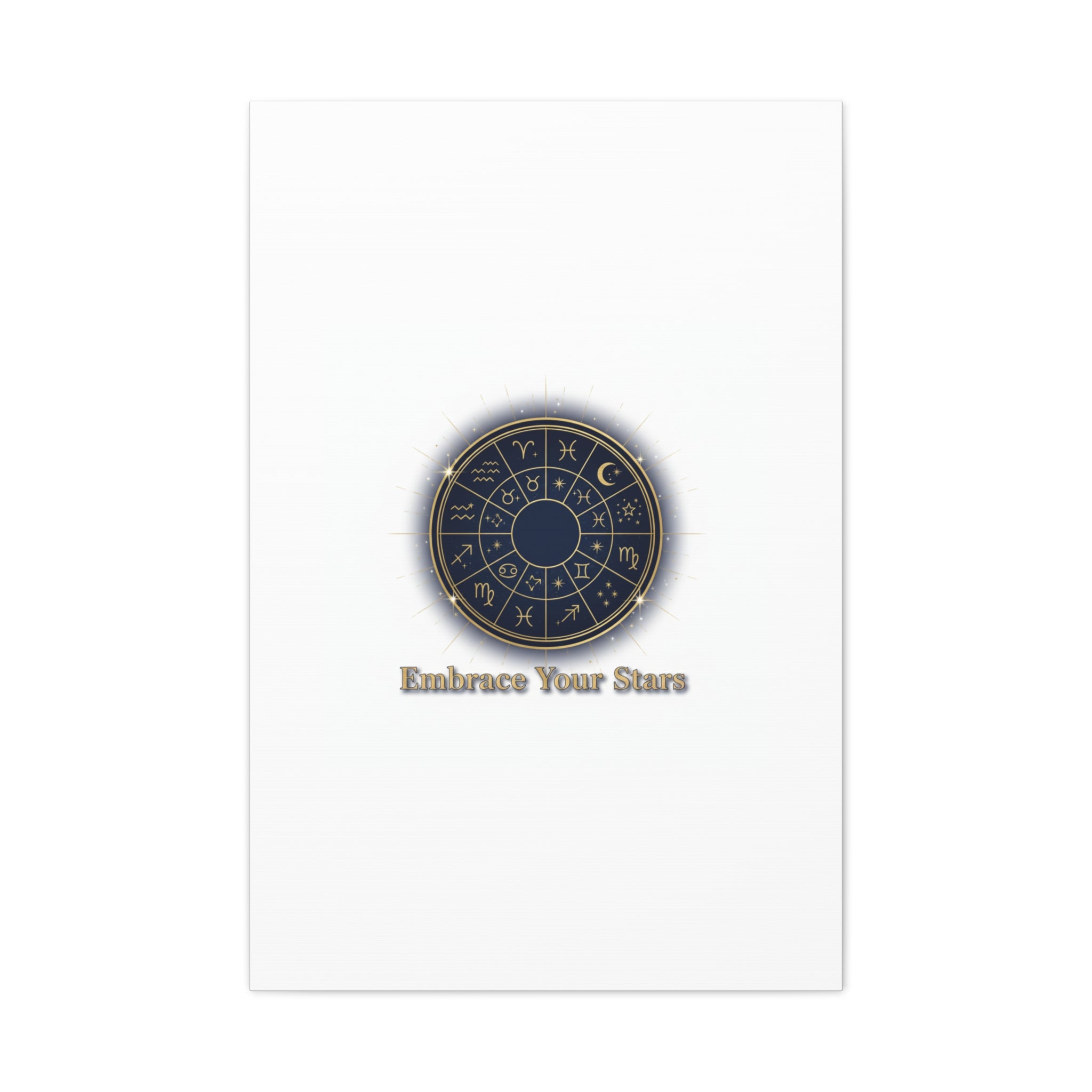 Zodiac Wheel Canvas, Astrology Art Print | Celestial Decor, Constellation Wall Art