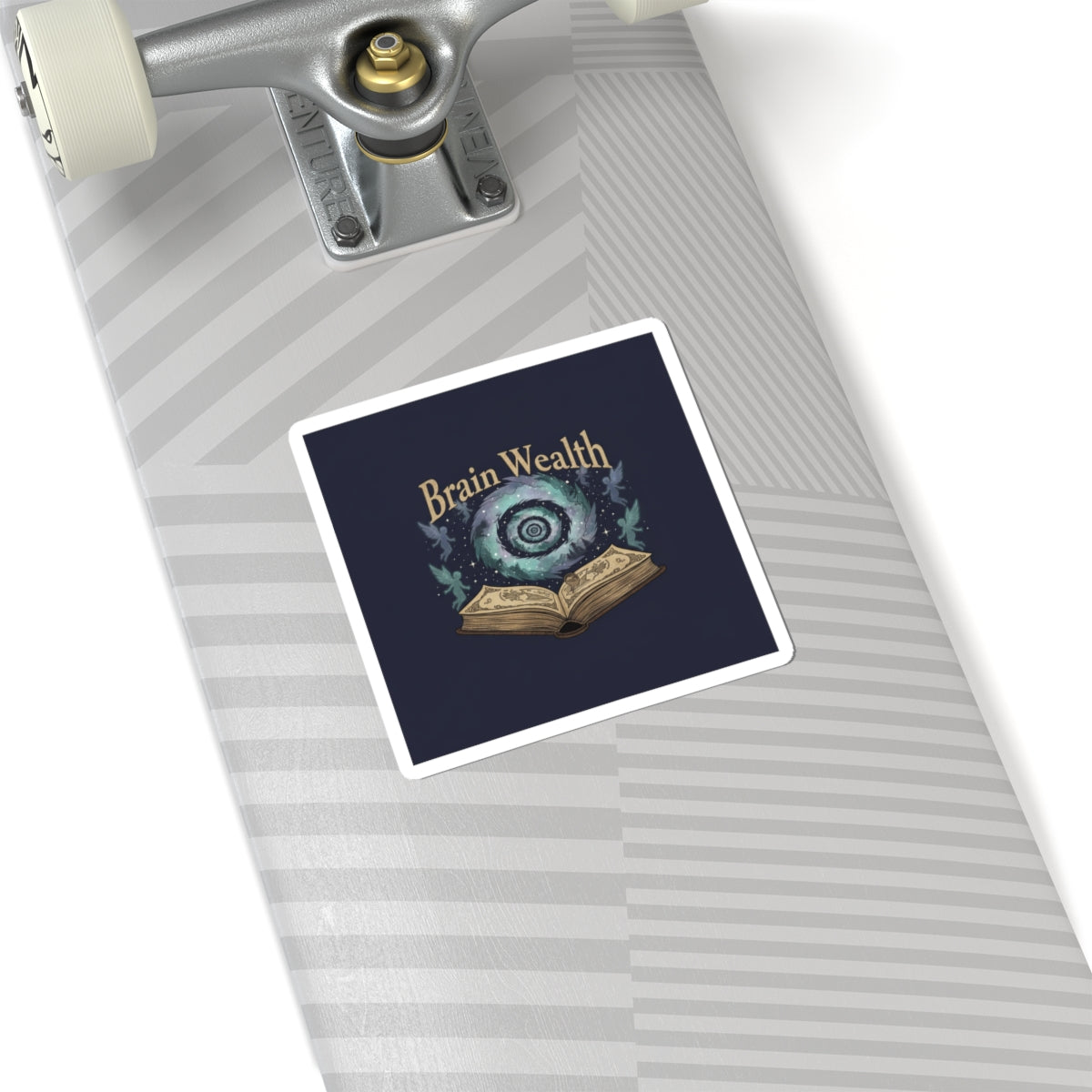 Brain Wealth Sticker | Surreal Academia, Melting Books, Vintage Crest