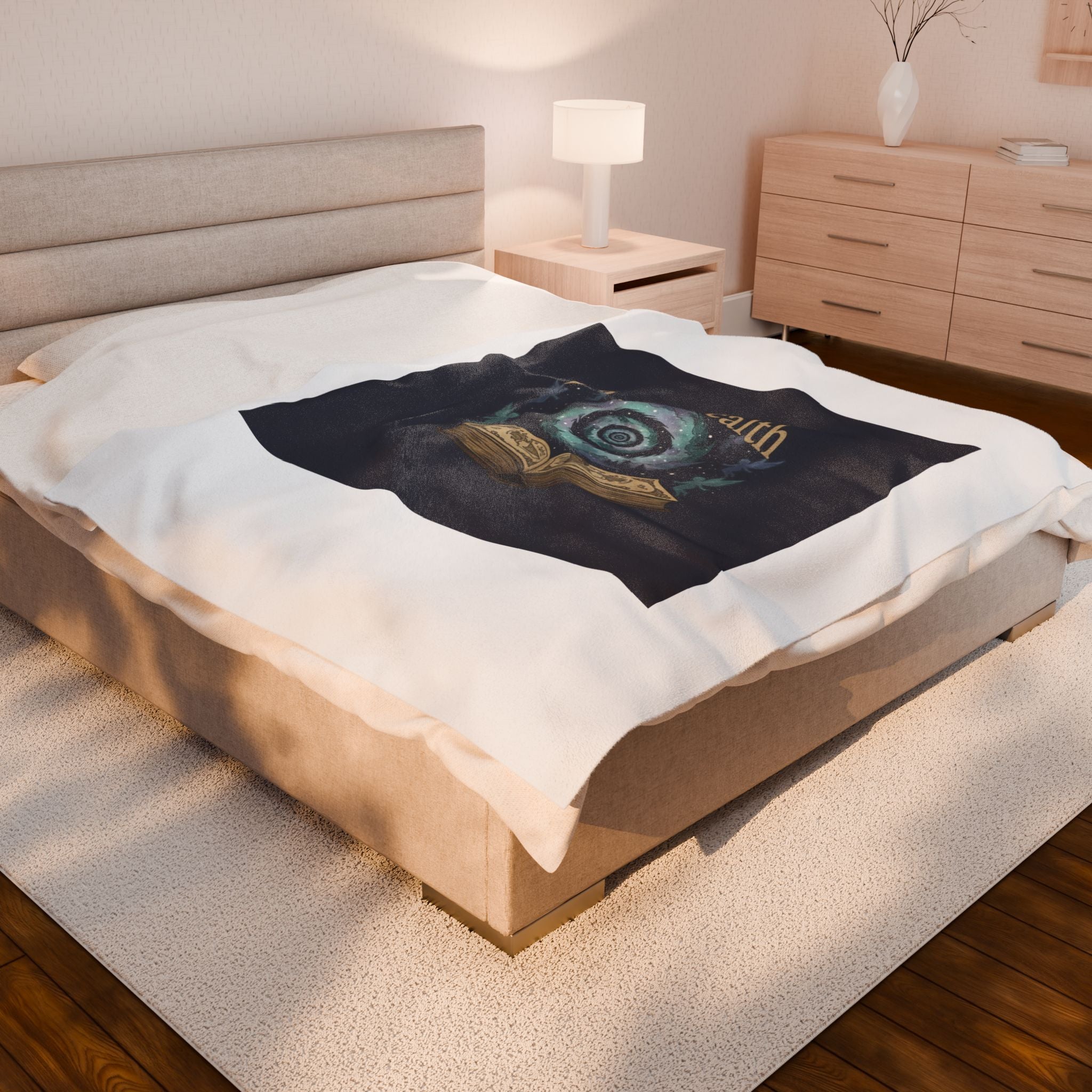 Brain Wealth melting books design Velveteen Plush Blanket | surreal academia