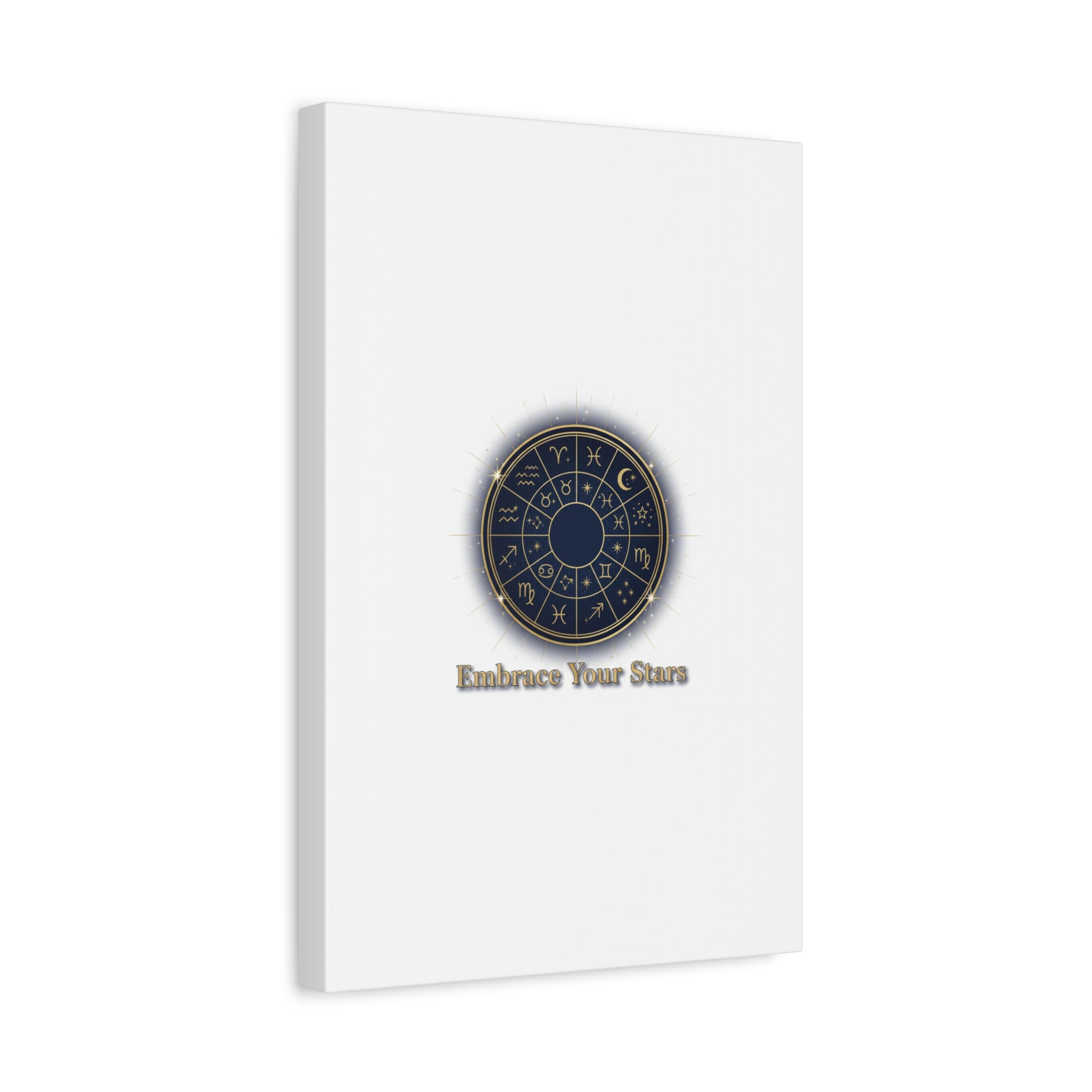 Zodiac Wheel Canvas, Astrology Art Print | Celestial Decor, Constellation Wall Art