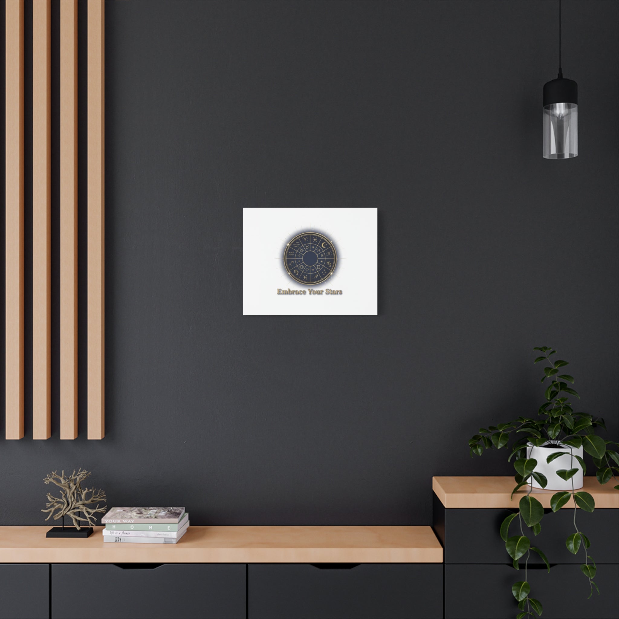 Zodiac Wheel Canvas, Astrology Art Print | Celestial Decor, Constellation Wall Art
