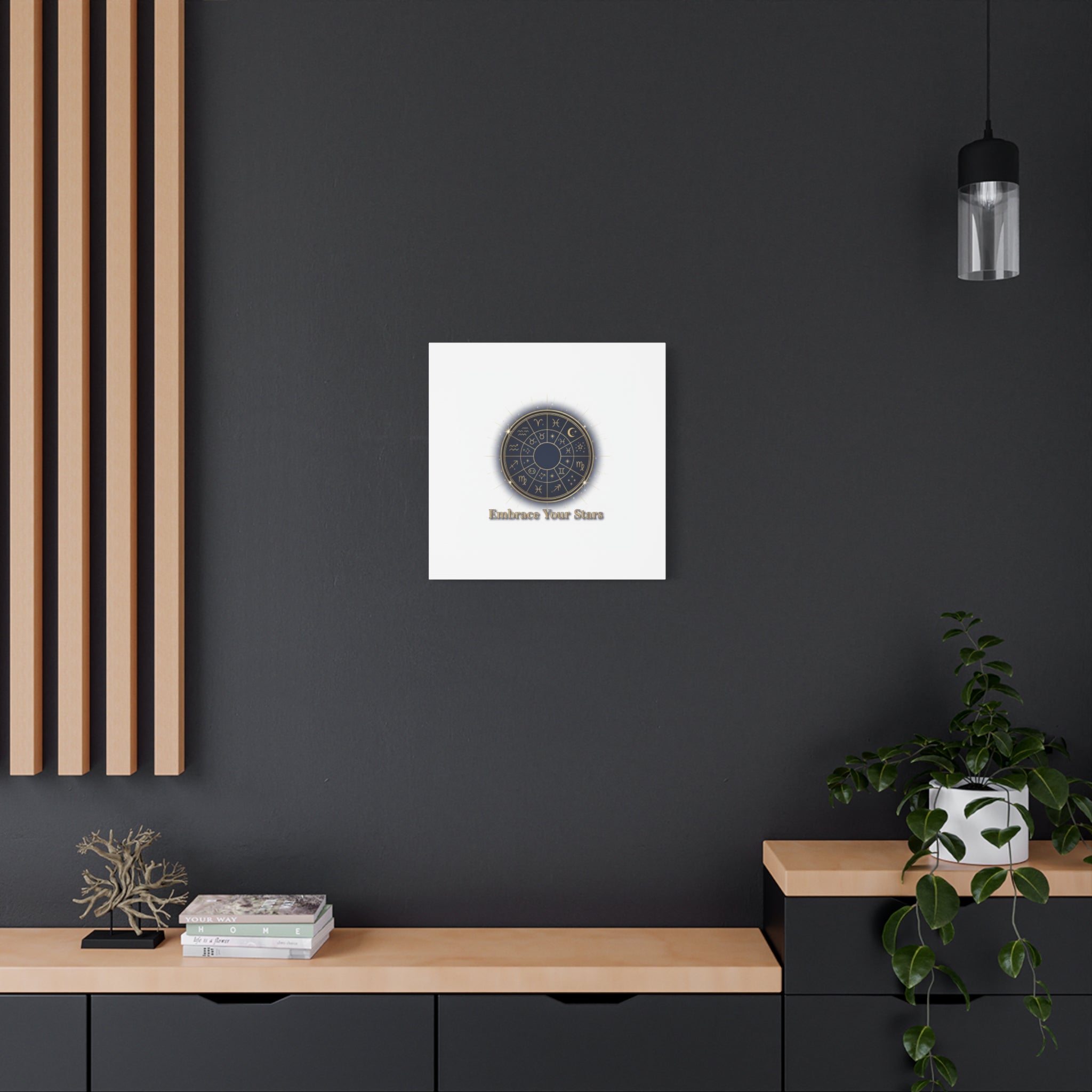 Zodiac Wheel Canvas, Astrology Art Print | Celestial Decor, Constellation Wall Art