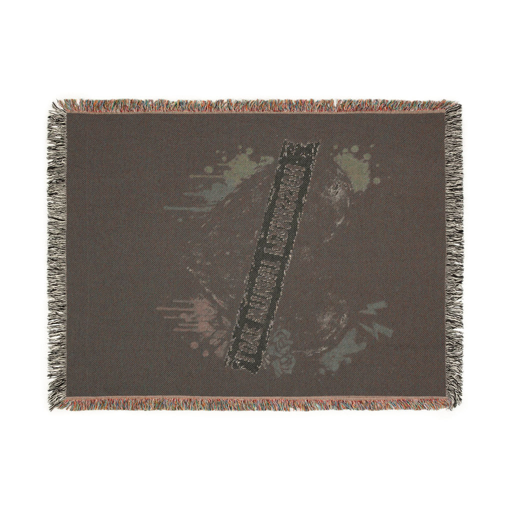 Woven Blanket — 'Live Without Permission' Grunge Throw Blanket