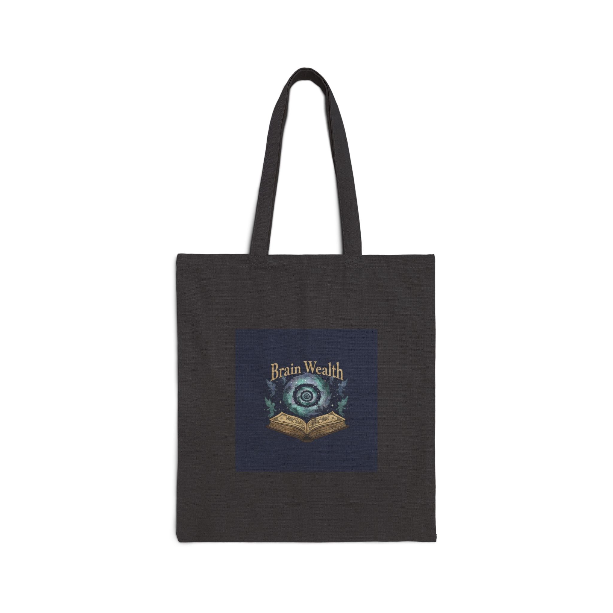 Brain Wealth surreal academia Tote | melting books, vintage crest