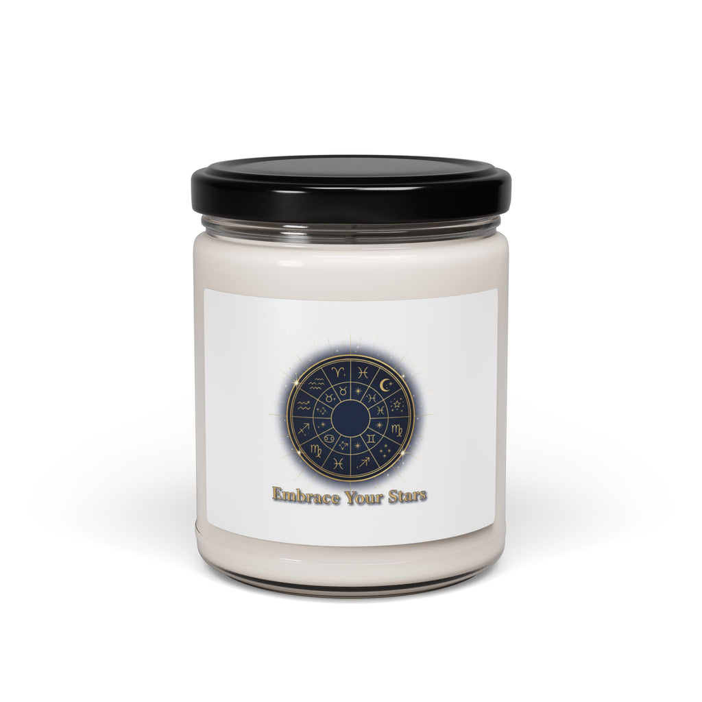 Zodiac Wheel Soy Candle | Celestial Astrology Decor