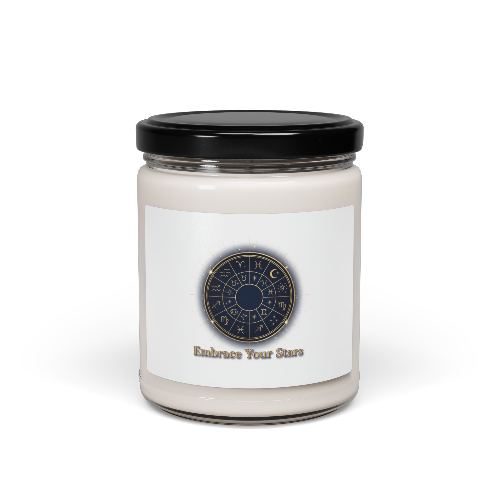 Zodiac Wheel Soy Candle | Celestial Astrology Decor